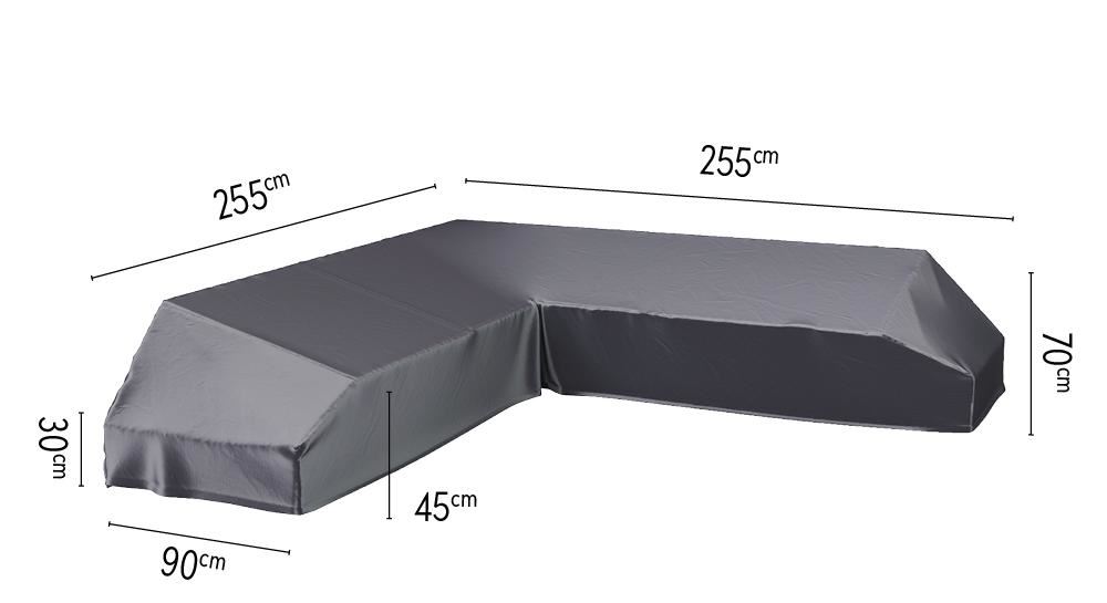 aerocover-loungesethoes-platform-255x255x90xH30-45-70-antraciet