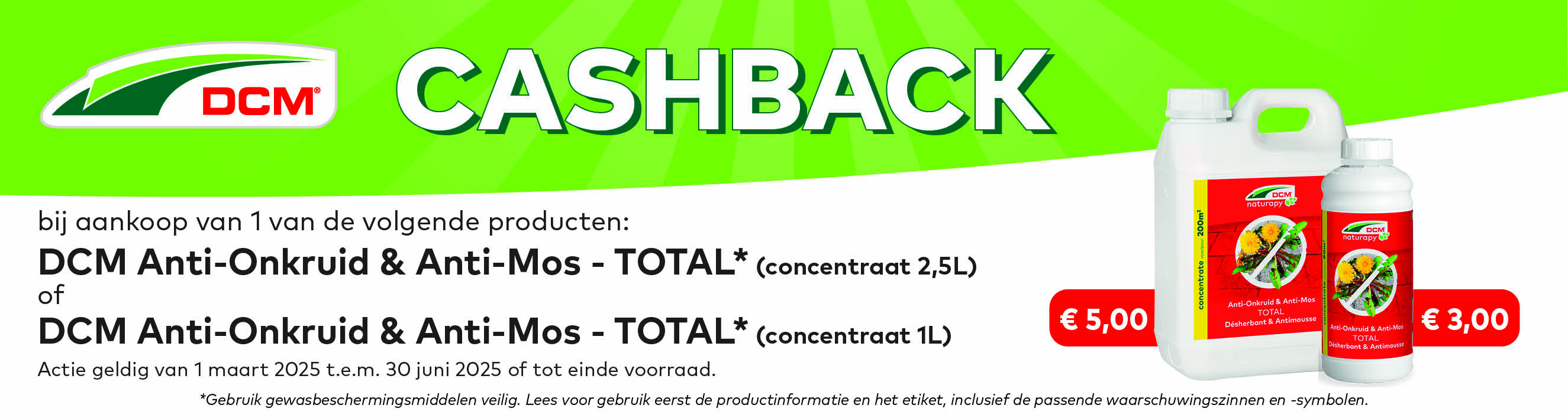 dcm anti onkruid cashback