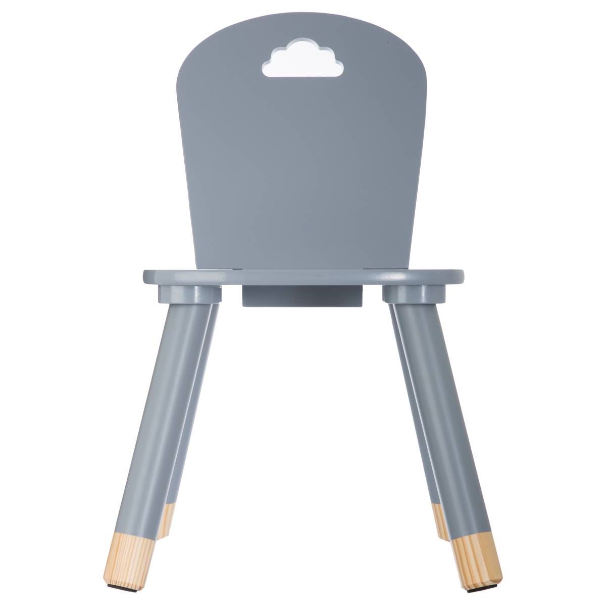 Atmosphera grijze Douceur Stoel - Dennenhouten Poten - Zithoogte 25,7 cm