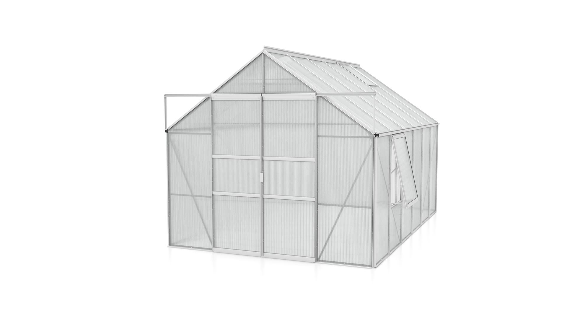 Meridian-2-9900-HKP4mm-Polycarbonaat-serre-Vrijstaand-B254-4-x-L378-8-x-H231-8-cm