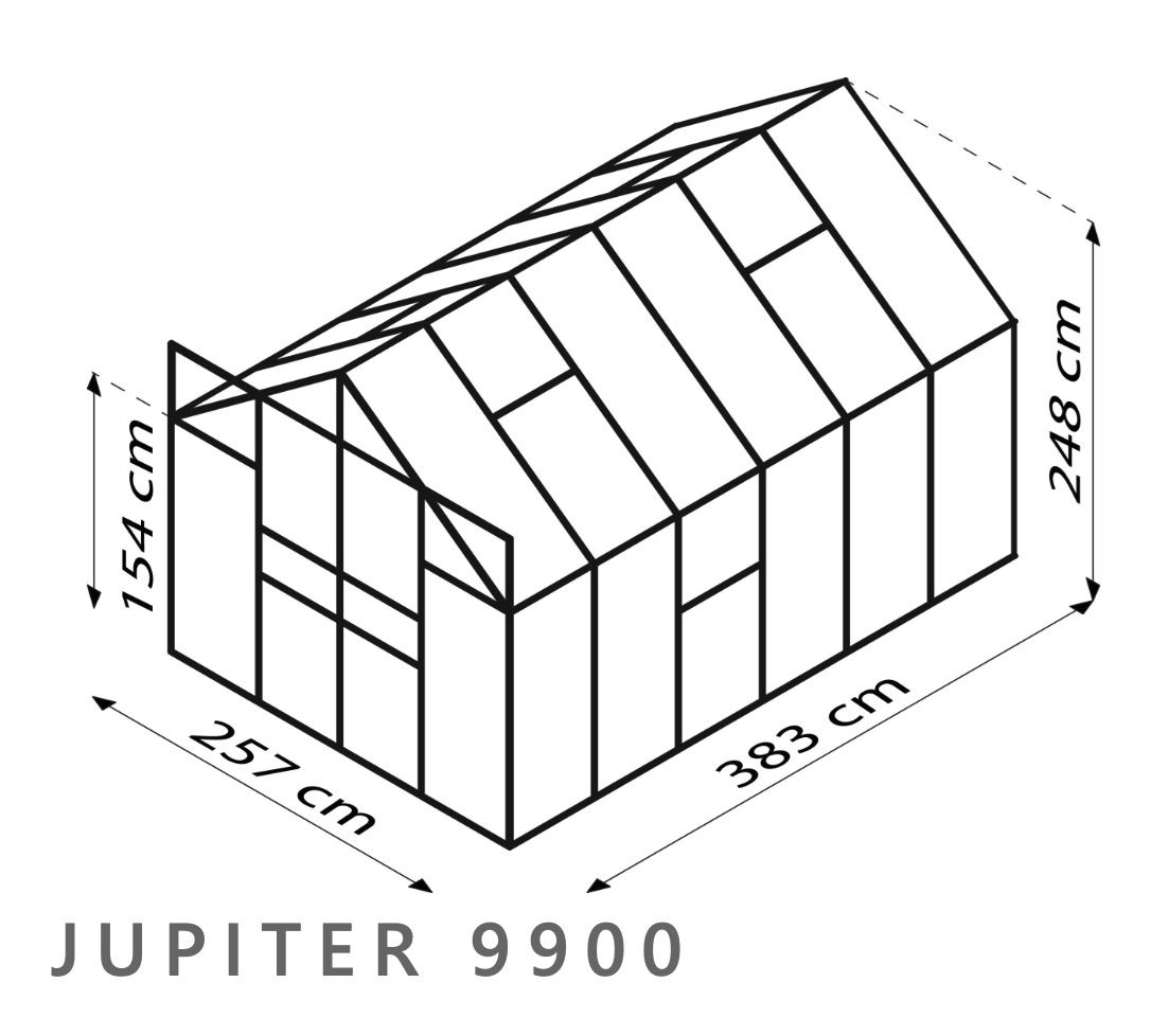 Jupiter-9900-Zwart-fundering-tuinbouwglas-klein-formaat-