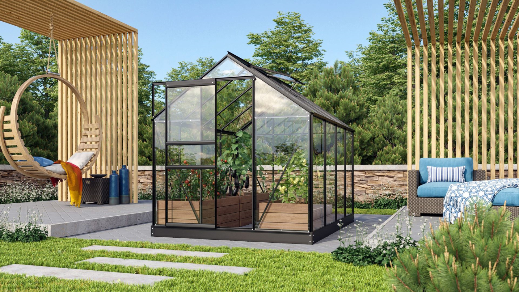 Vitavia Venus serre - 5m² - Zwart