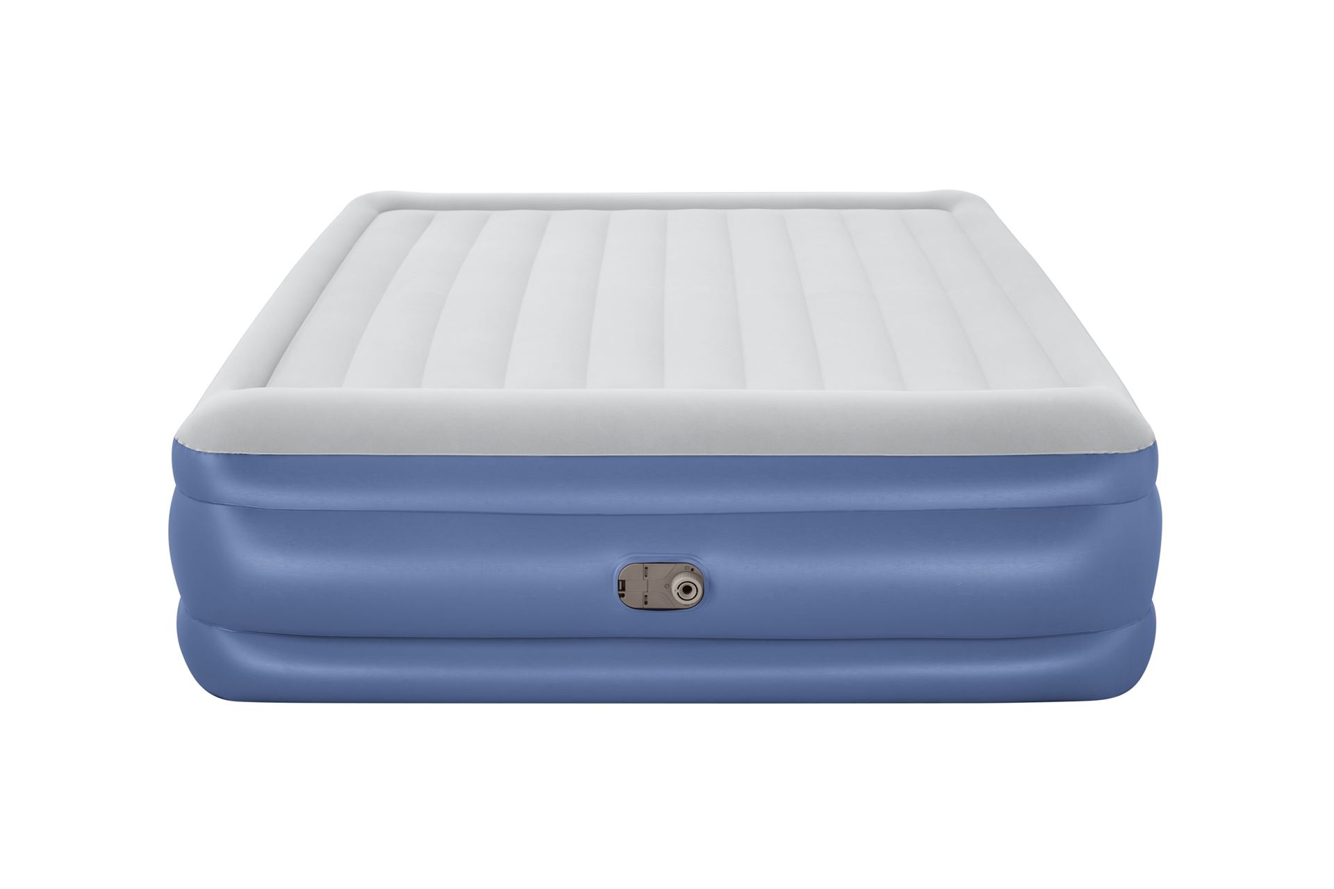 Bestway airbed 'Tritech King' - 203x193x56 cm - with side, built-in pump, deflating valve and pillow - blue/gray Bestway-2-03m-x-1-93m-x-56cm-Tritech-Air-Mattress-King-Built-in-AC-Pump