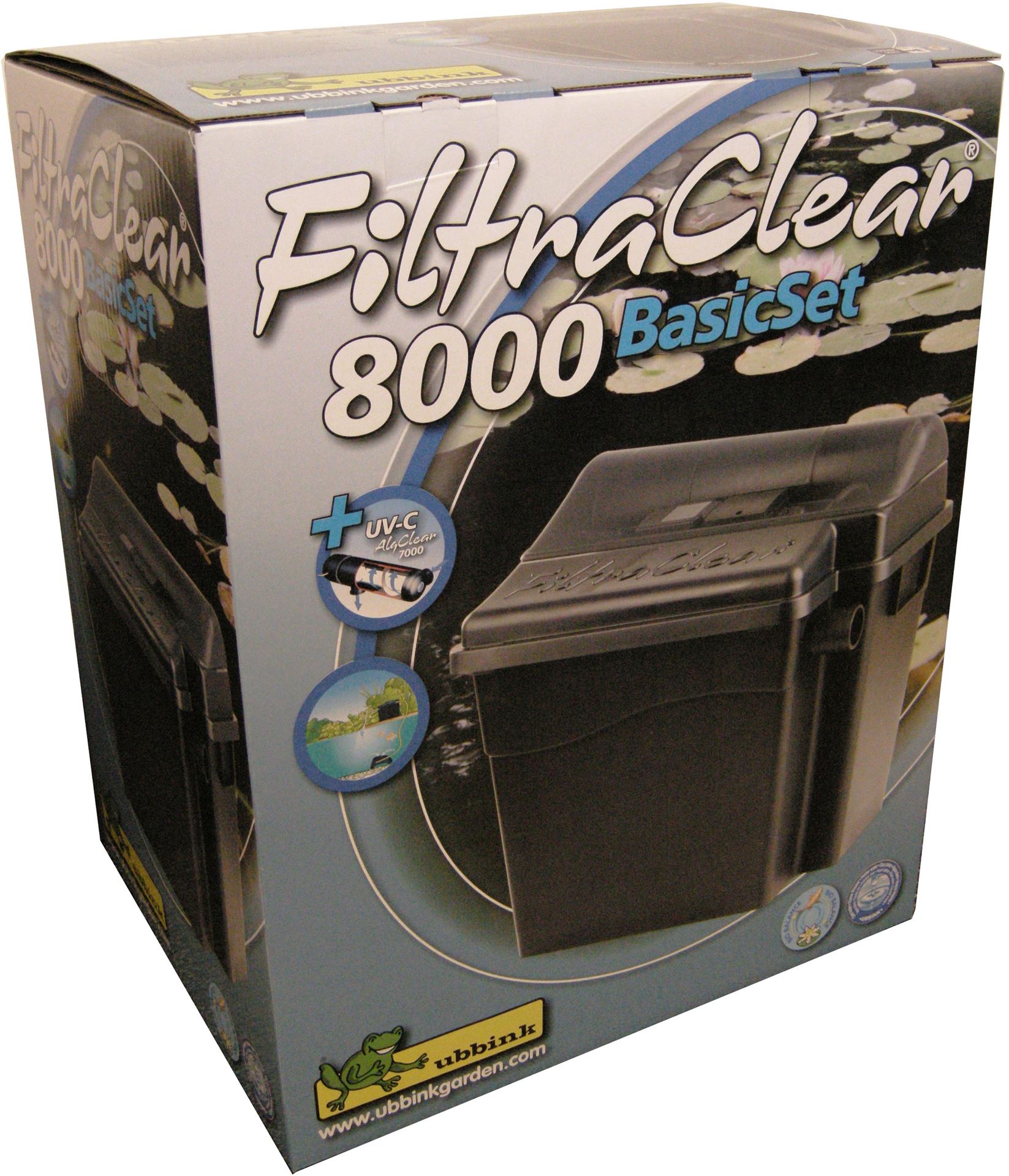 FiltraClear-8000-BasicSet-biologisch-mechanische-filtersysteem-met-3-kamers-UVC-9w-filtermatten-2x-v