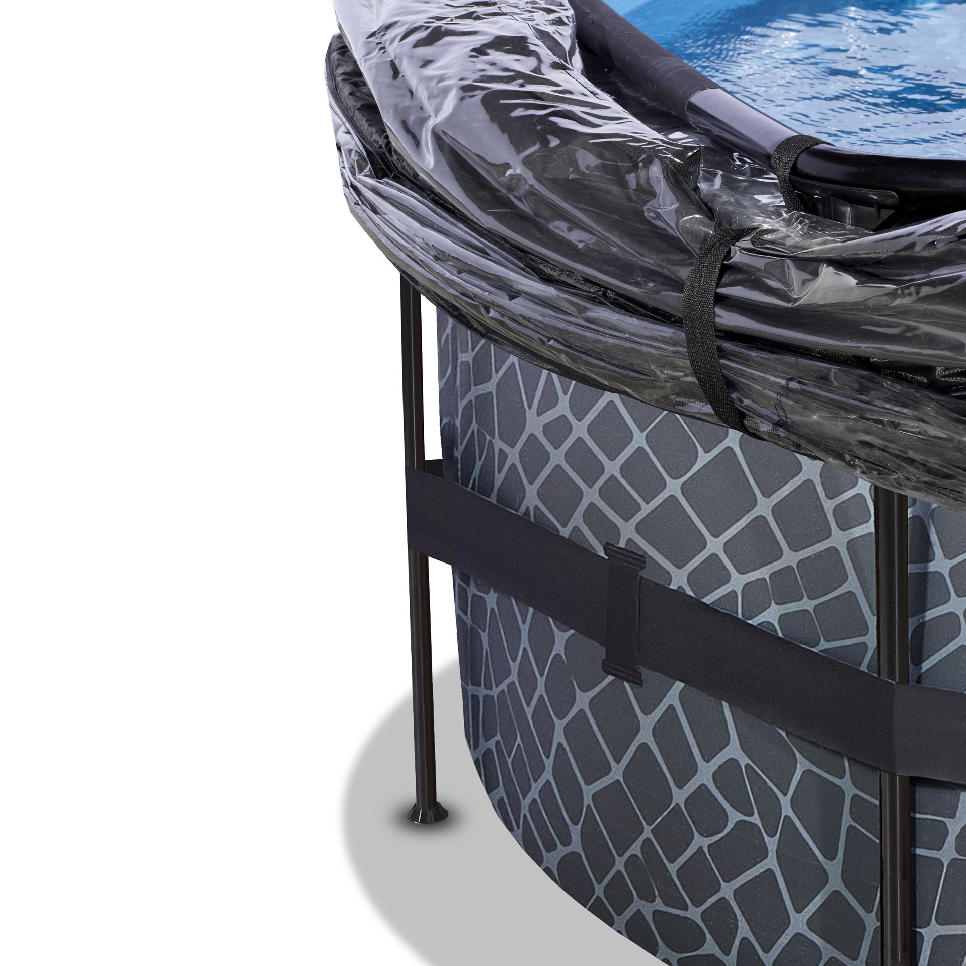 EXIT-Stone-zwembad-450x122cm-met-zandfilterpomp-en-overkapping-en-warmtepomp-grijs
