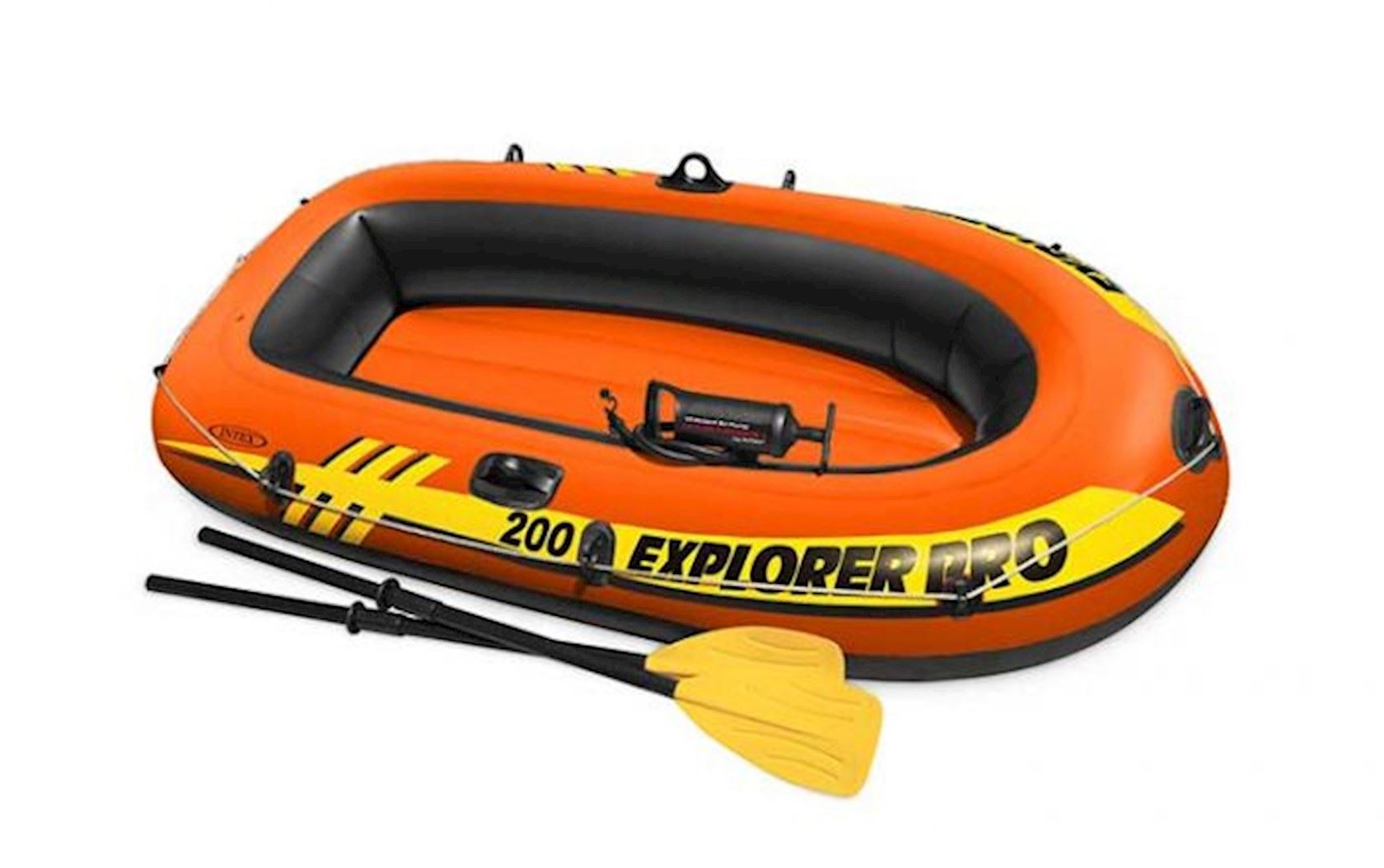 Intex inflatable boat 'Explorer Pro 200' - 2 people - accessories included  Includes 2 paddles, hand pump & repair patch