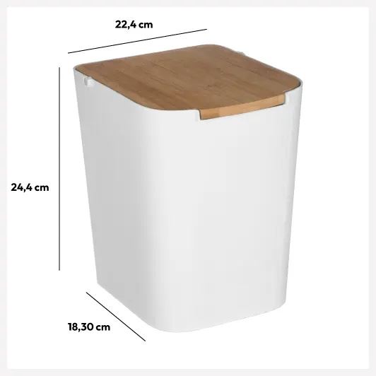Natureo-prullenbak-wit-5L