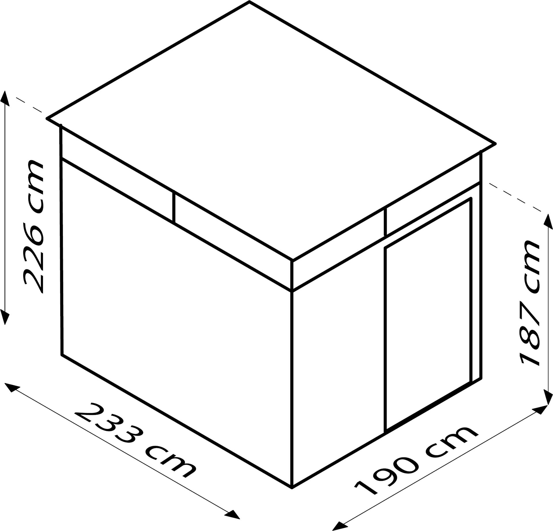 Tuinberging-Rheinfelden-78-antraciet-matt-Tuinberging-metaal-B190-x-L233-x-H226-cm