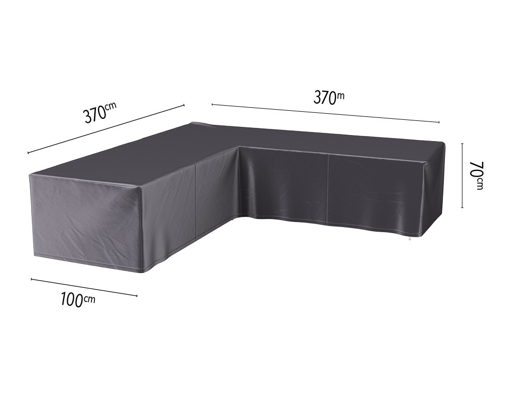 Platinum AeroCover Loungeset Cover Corner Set L-Shape - 370 x 370 x 100 x H70 cm - Breathable & Large Size