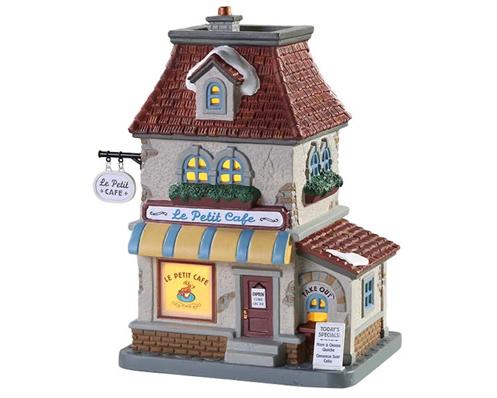 Lemax - 'Le Petit Cafe' - Verlicht gebouw - Exclusief adapter