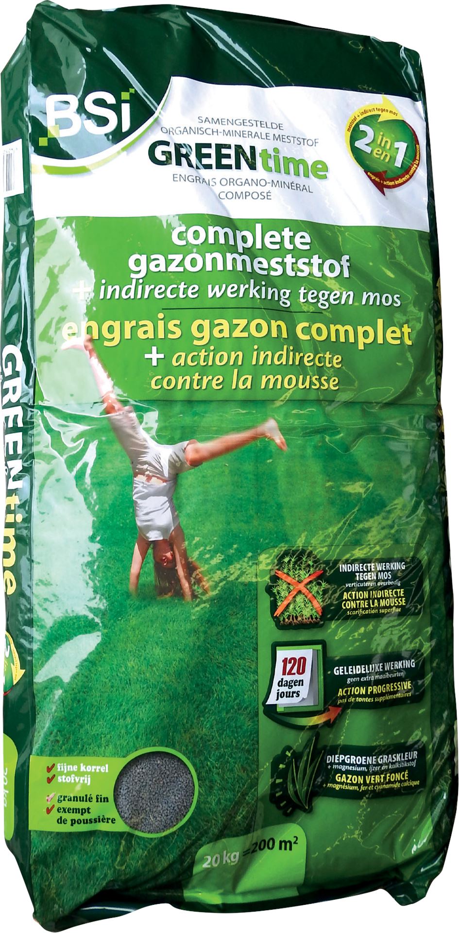 Green-Time-2-in-1-20kg-indirecte-werking-tegen-mos-NPK-6-3-13-2mgo-2fe-organisch-voor-200m-