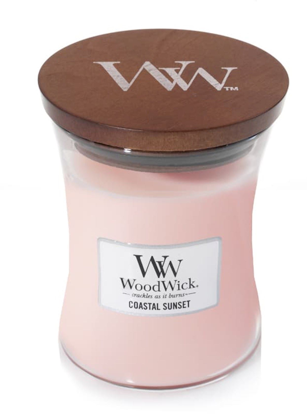 WoodWick - Medium Hourglass geurkaars - Coastal Sunset - Tot 60 branduren