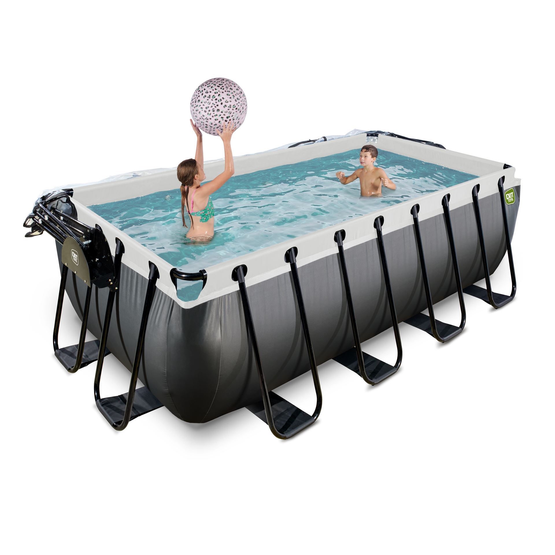 EXIT-Black-Leather-zwembad-400x200x122cm-met-zandfilterpomp-en-overkapping-en-warmtepomp-zwart