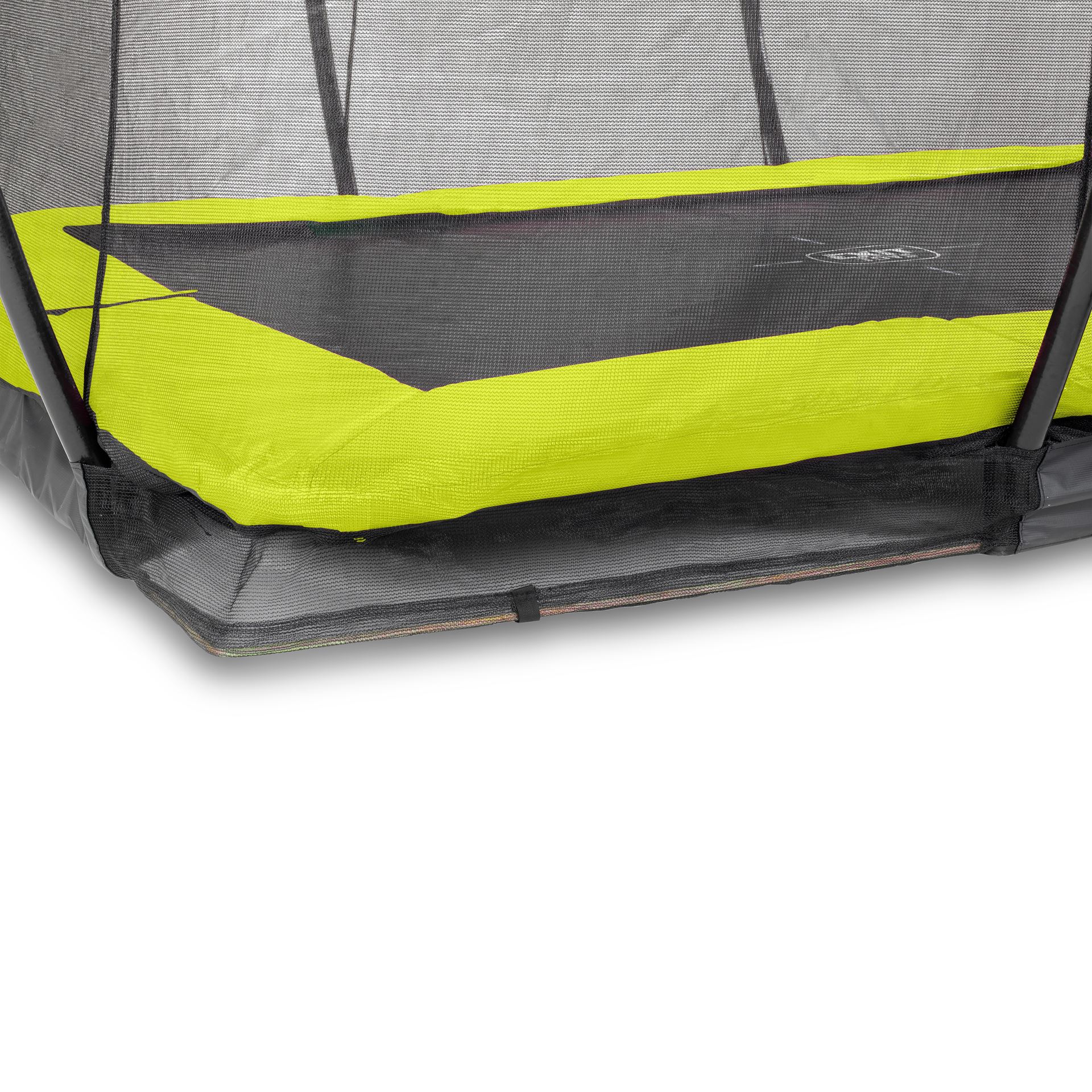 EXIT-Silhouette-inground-trampoline-244x366cm-met-veiligheidsnet-groen