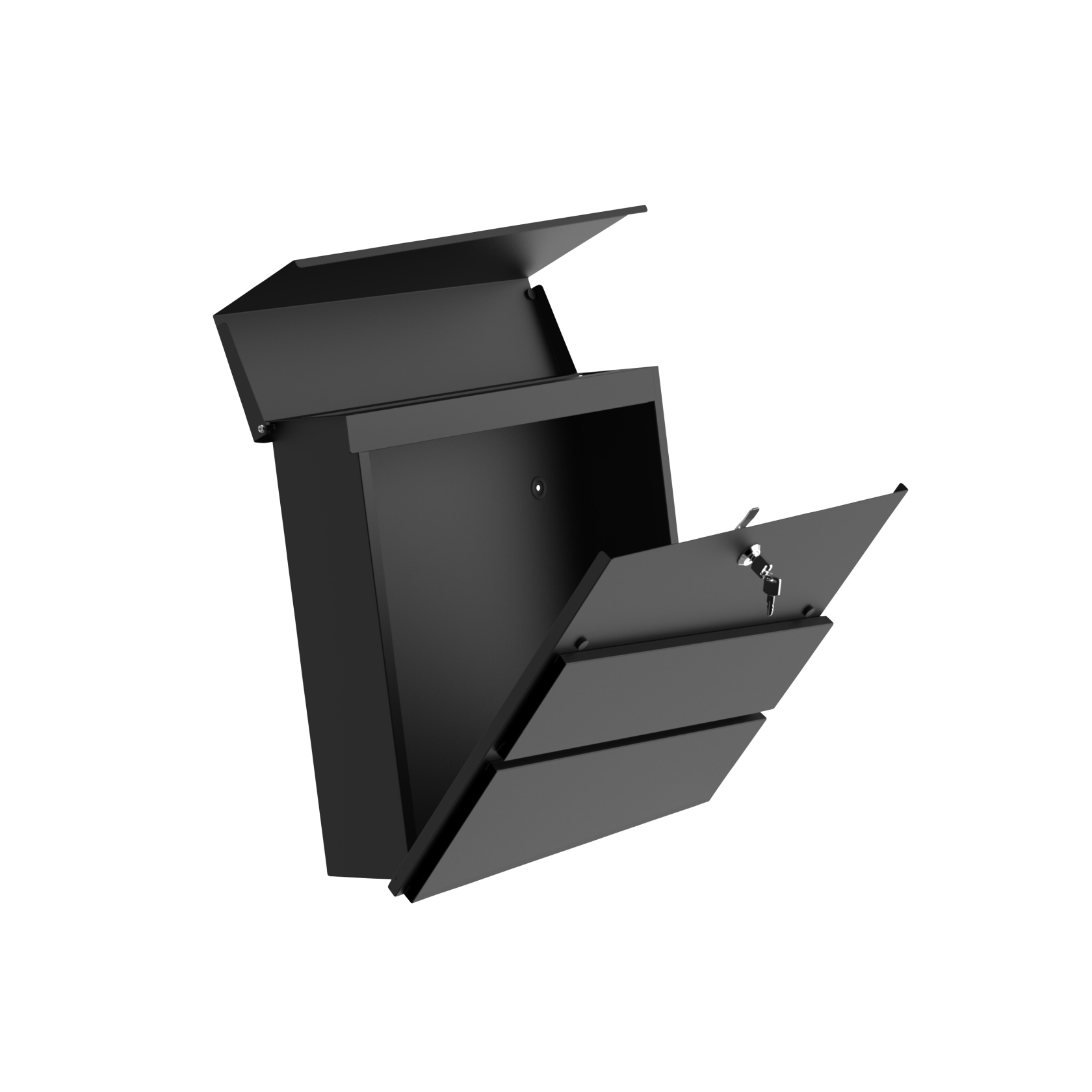 Practo Garden letterbox Dijon - matte black - wall letterbox
