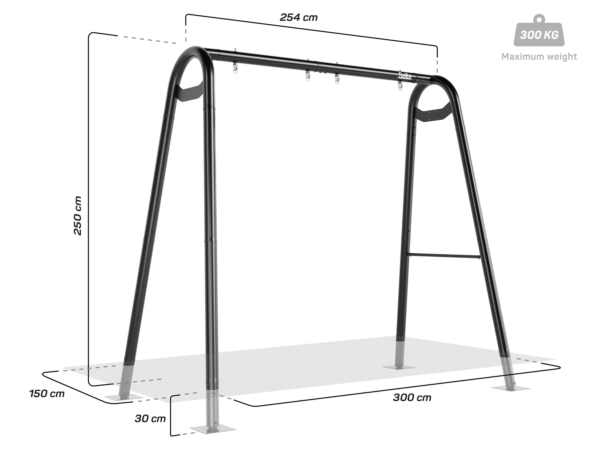 Salta-PlayFit-Swing-L-Set-2-260-x150-x-255-Incl-climbing-rope-2x-swing