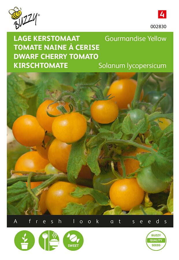 Buzzy® Graines de tomate - Gourmandise - patio cerise jaune