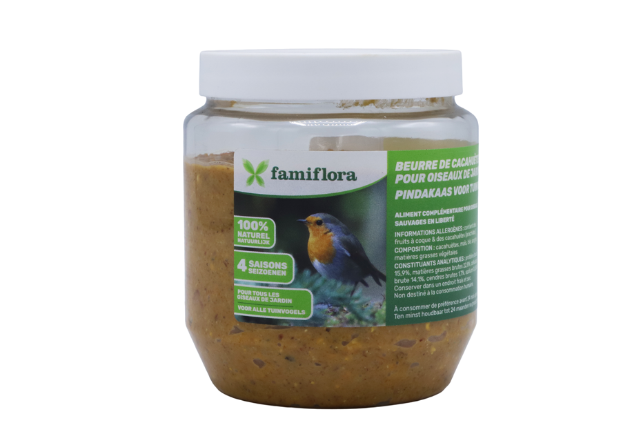 Famiflora peanut butter for garden birds nature - 350 gr - Bird peanut butter