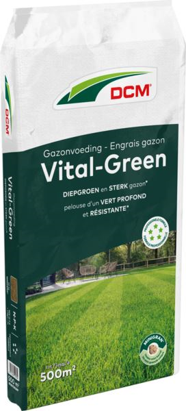 DCM gazonmeststof 20kg voor 500m² - Vital Green