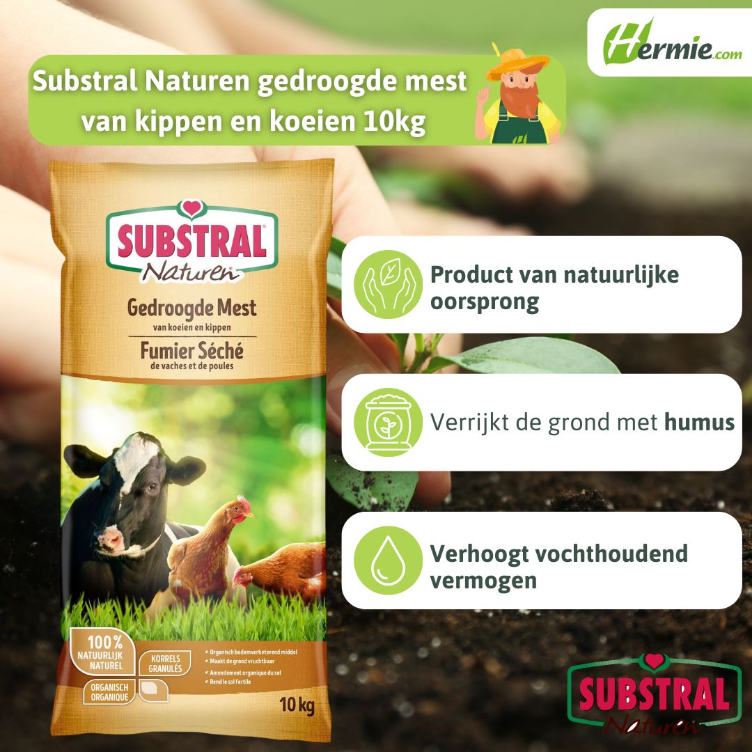 Substral-Naturen-Gedroogde-Mest-Van-Koeien-En-Kippen-10kg