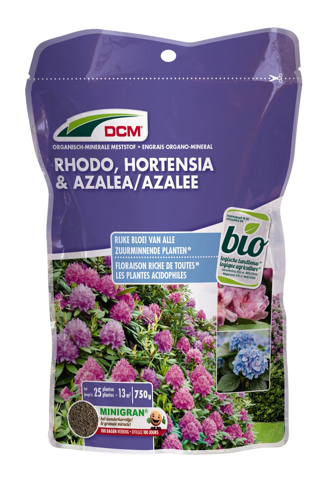 Engrais DCM pour rhododendron, hortensia et azalée - 0,75 kg - pour 13 m² - Bio