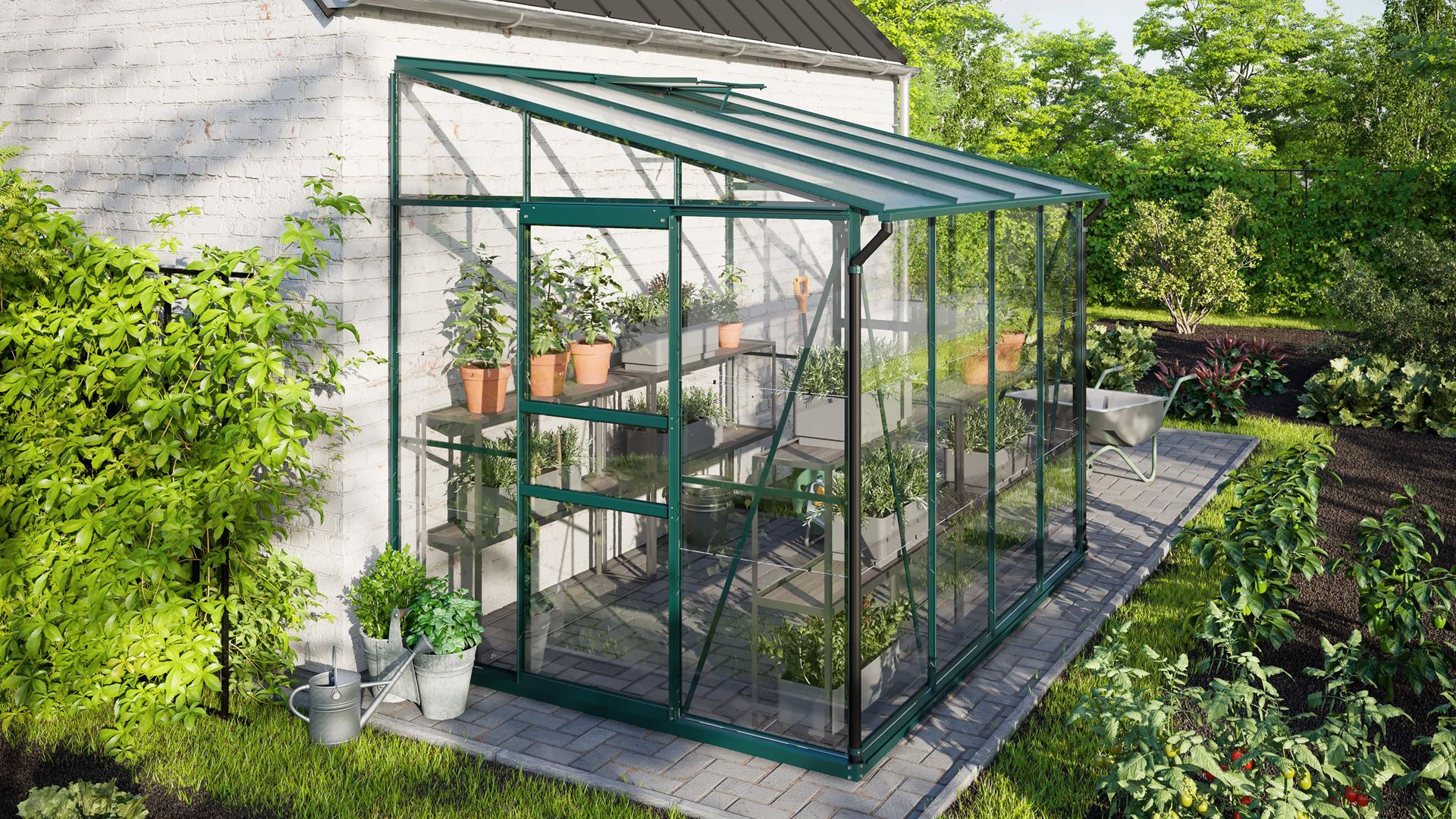 Ida-5200-ESG-HKP-donkergroen-Polycarbonaat-serre-Muurserre-B254-4-x-L190-1-x-H220-8-cm