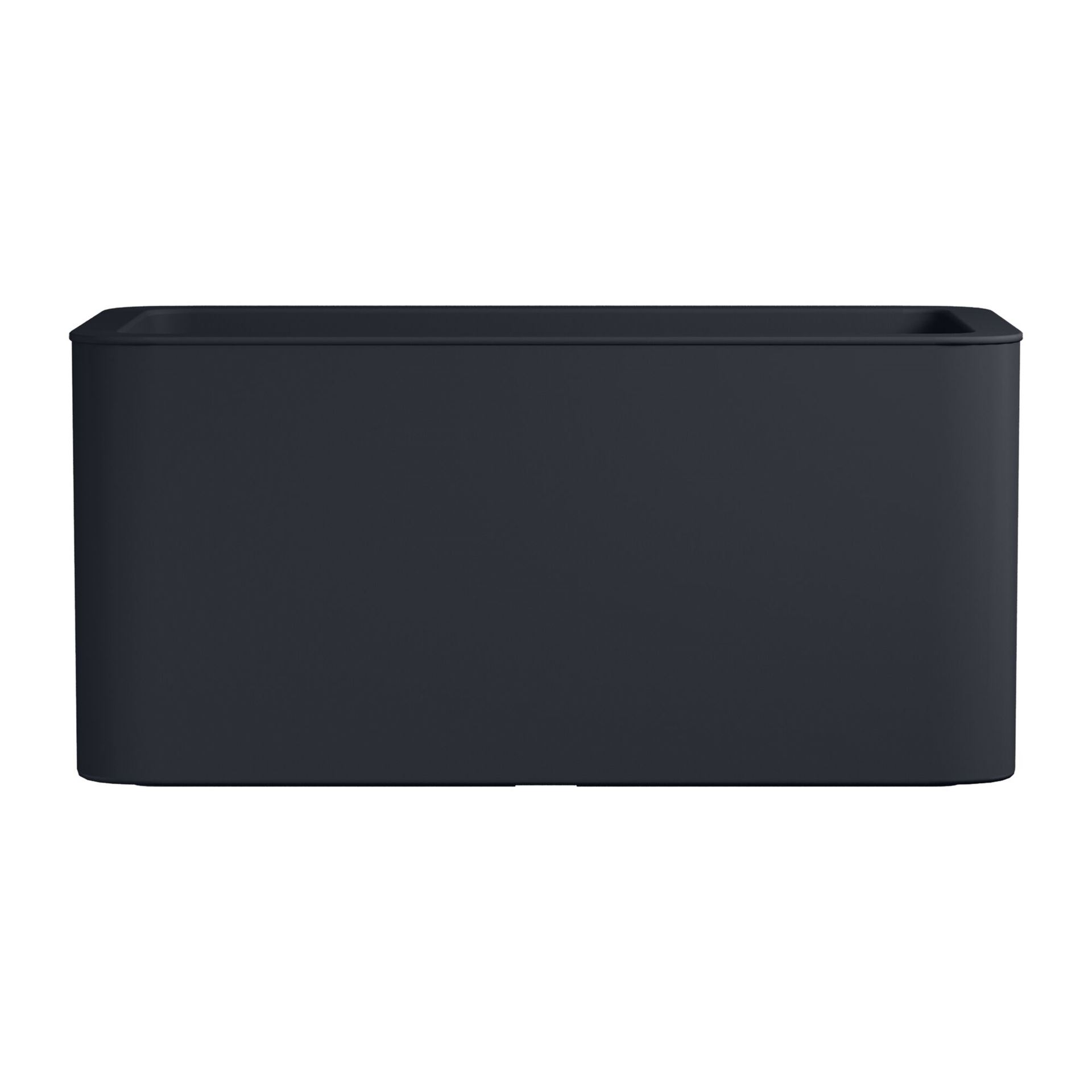 Florus Jive Terrace 80 - L78 x W39 x H37,2 cm - Large Planter - Anthracite - Recycled Plastic - With Water Reservoir - For Indoor & Outdoor