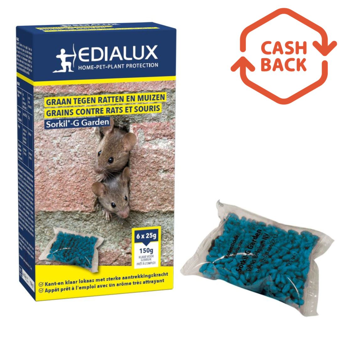 Edialux 'Sorkil-G' graanlokaas - 150g (6x25g) - gif tegen ratten en muizen