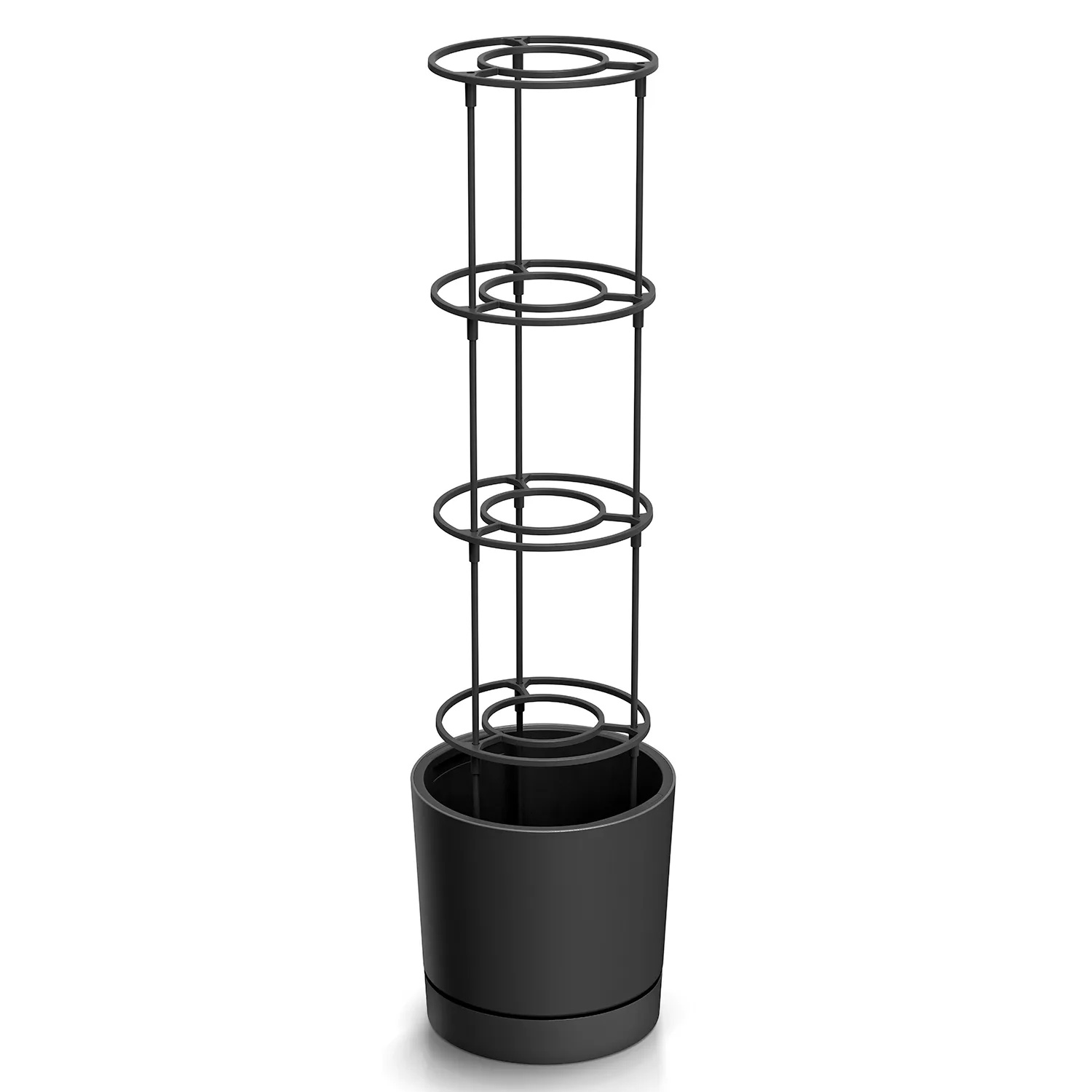 Prosperplast Home Grower Tomato Pot - With Climbing Support - Ø 29 cm - Anthracite