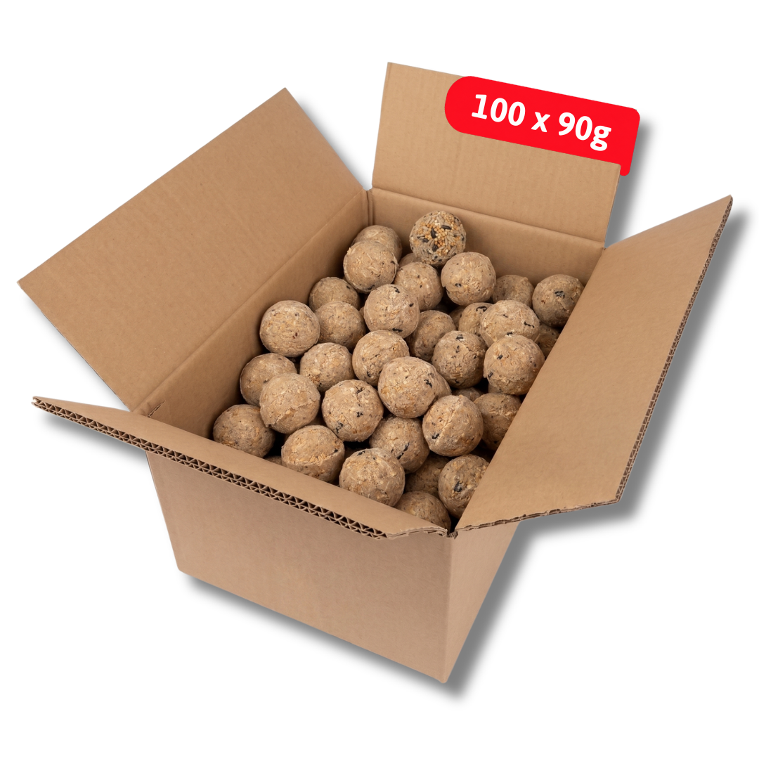Famiflora maxi pack - boîte de 100 boules de suif sans filet - 100 x 90g