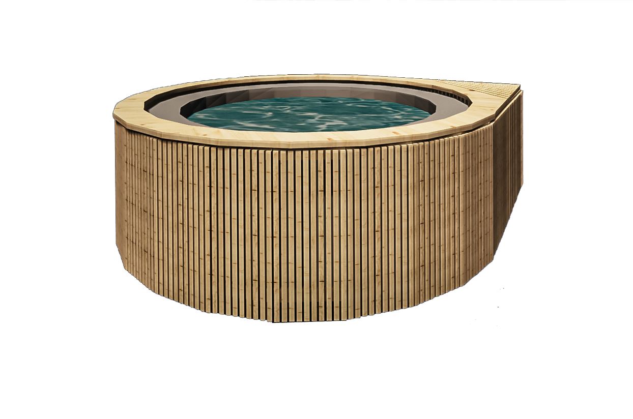 Simtub 4 - cadre en bois pour votre spa avec Ø 196cm