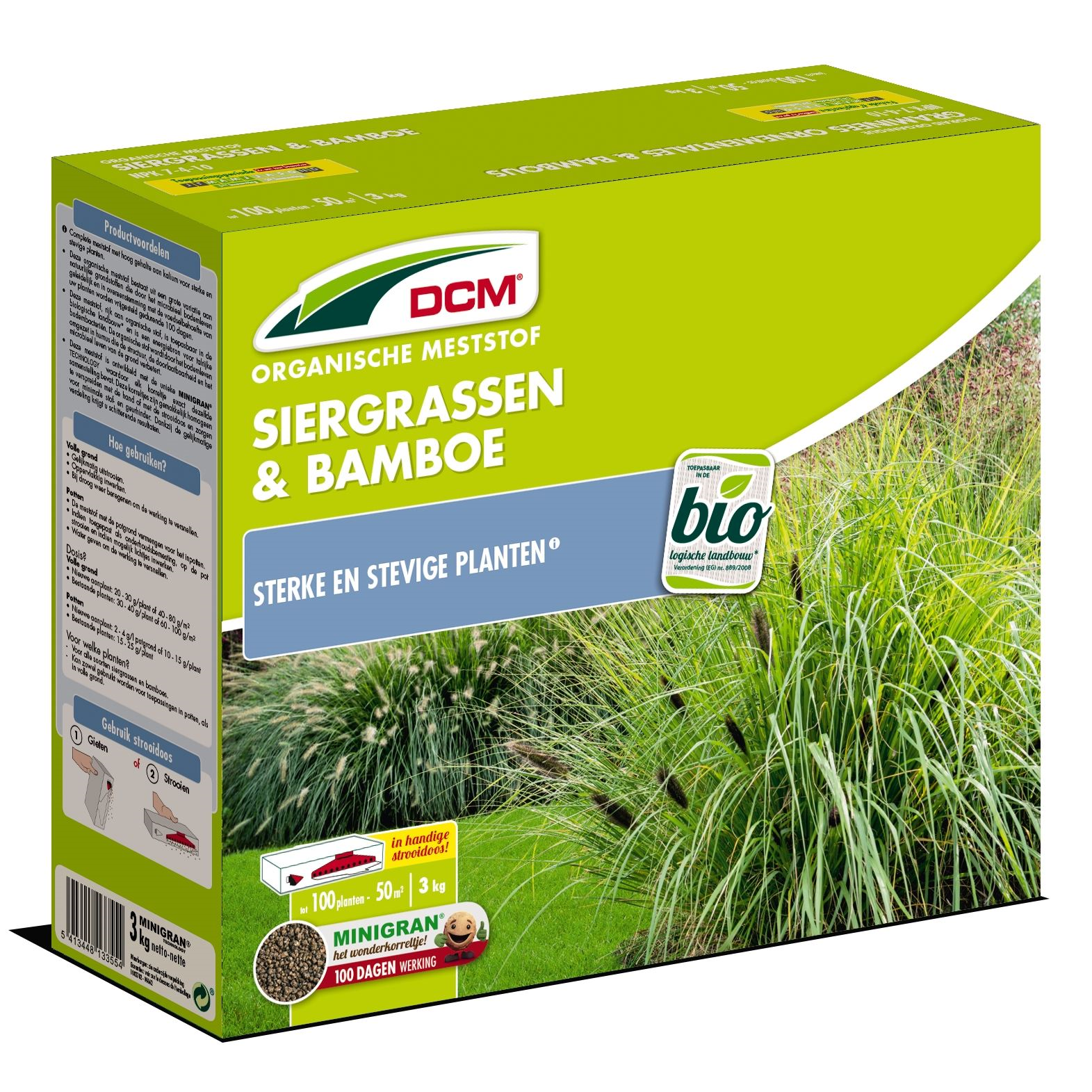 DCM meststof voor siergrassen & bamboe - 3 kg - voor 50 m² - Bio