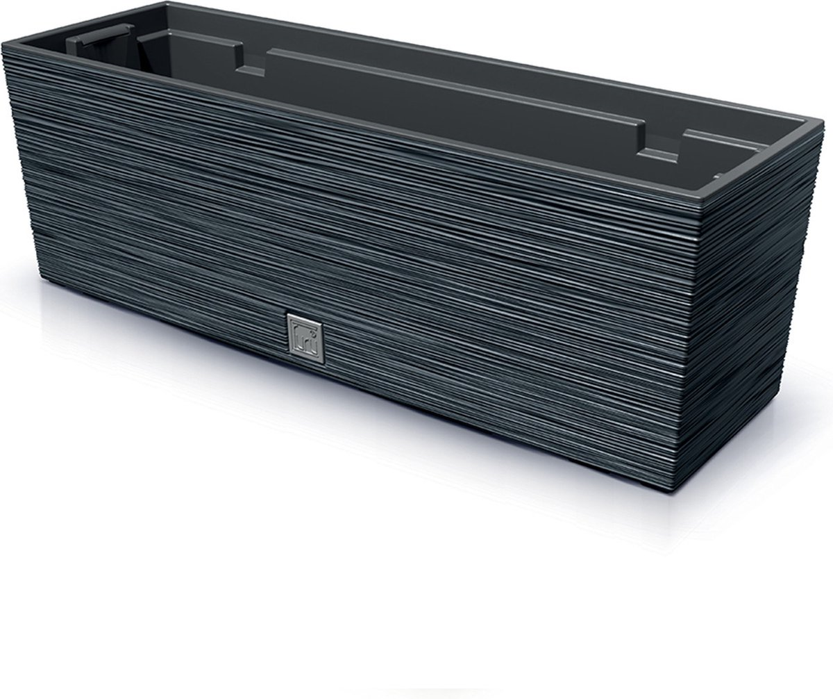Prosperplast Furu Case Planter - Anthracite - 58 cm - Avec pot intérieur