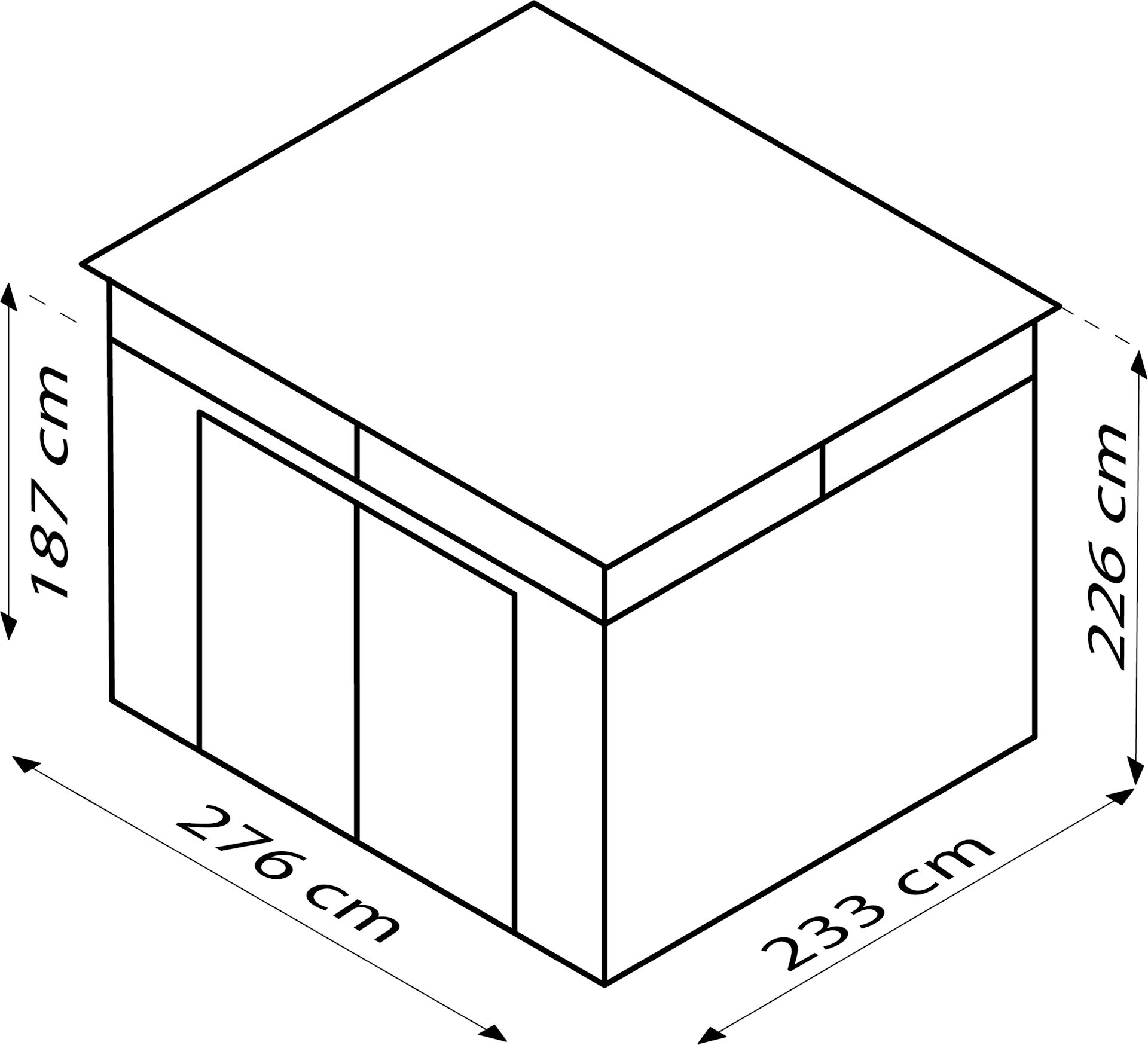 Tuinberging-Rheinfelden-108-antraciet-matt-Tuinberging-metaal-B276-x-L233-x-H226-cm