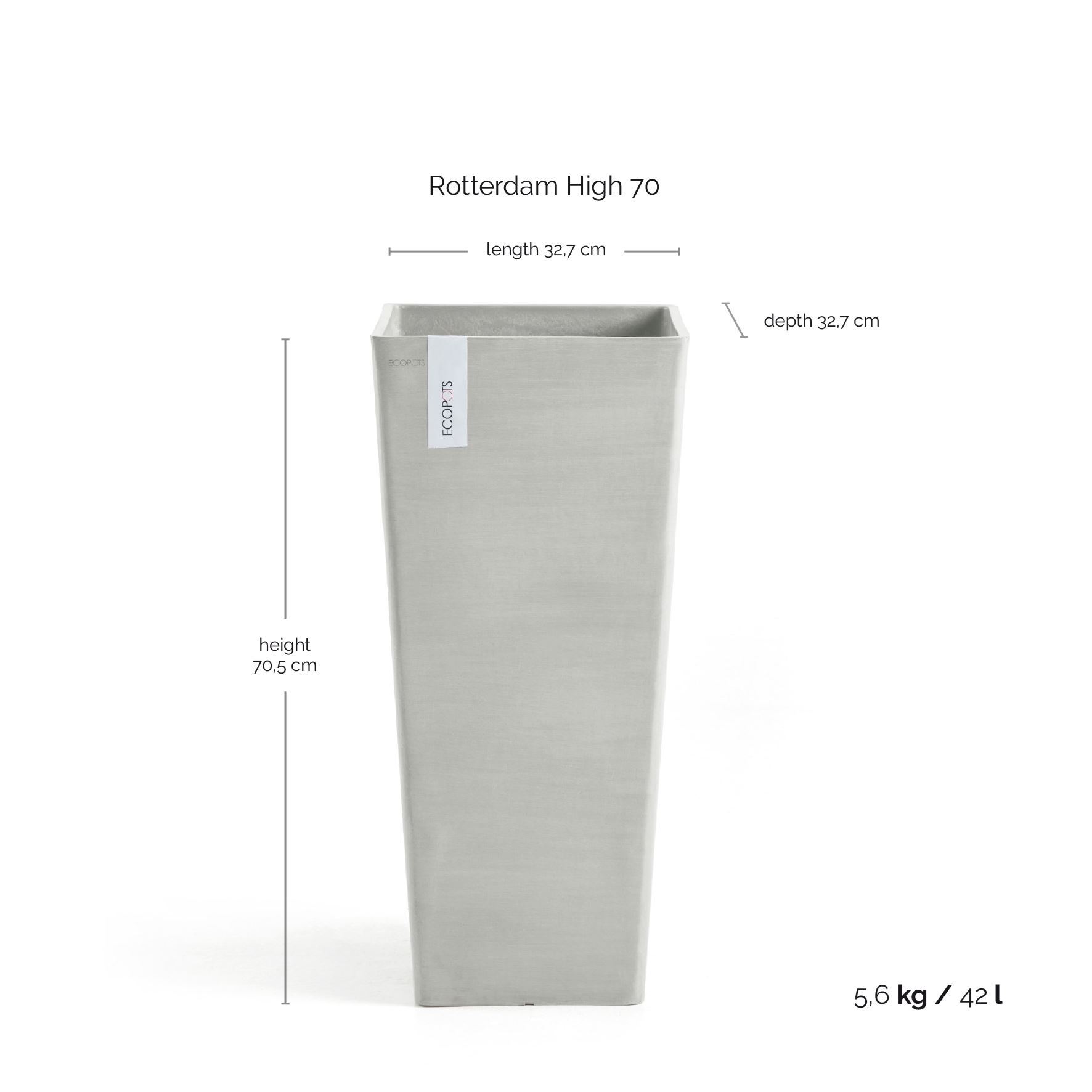 Ecopots-rotterdam-high-white-grey-LBH-32x32x70-cm