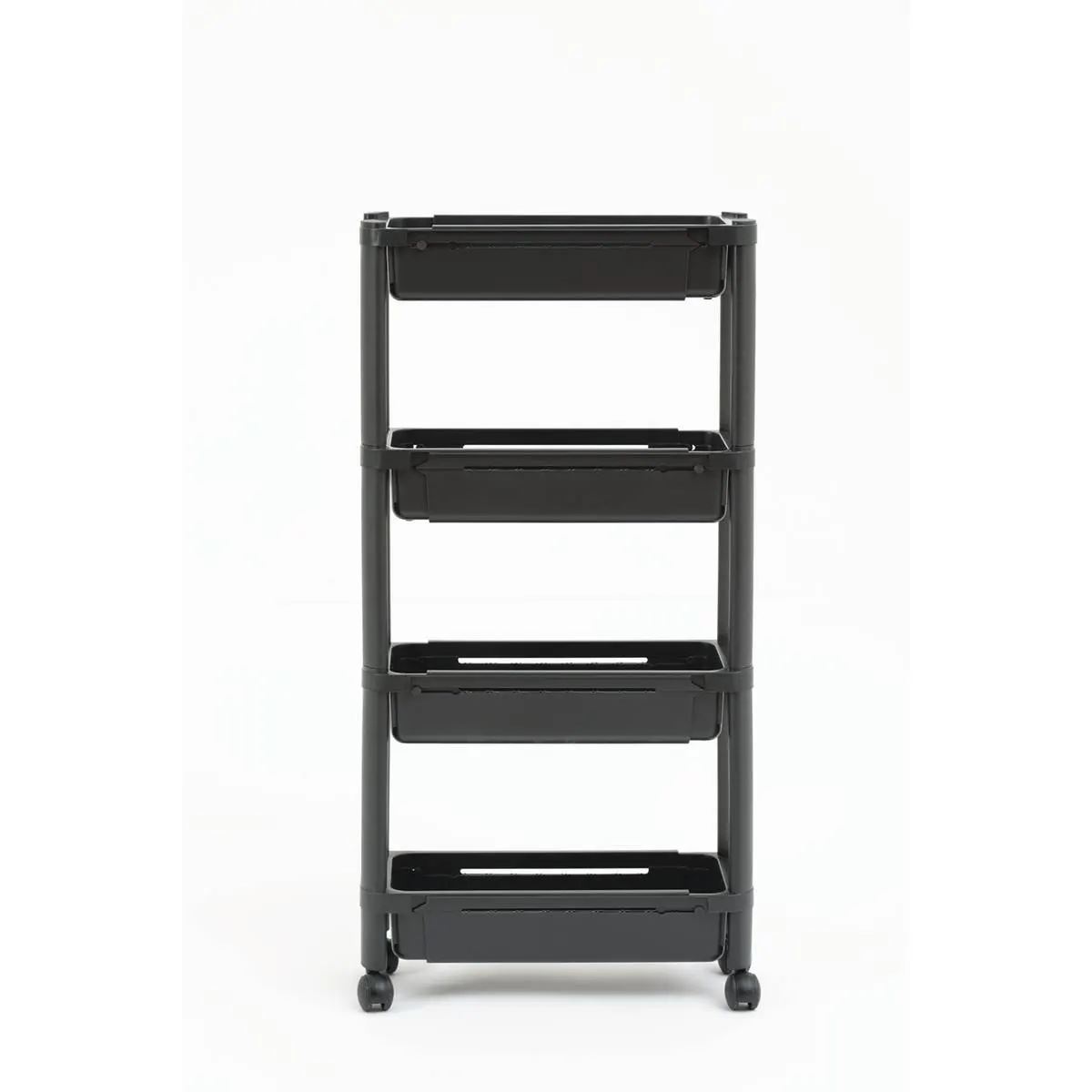 Zwarte-4-laags-uitschuifbare-PP-trolley