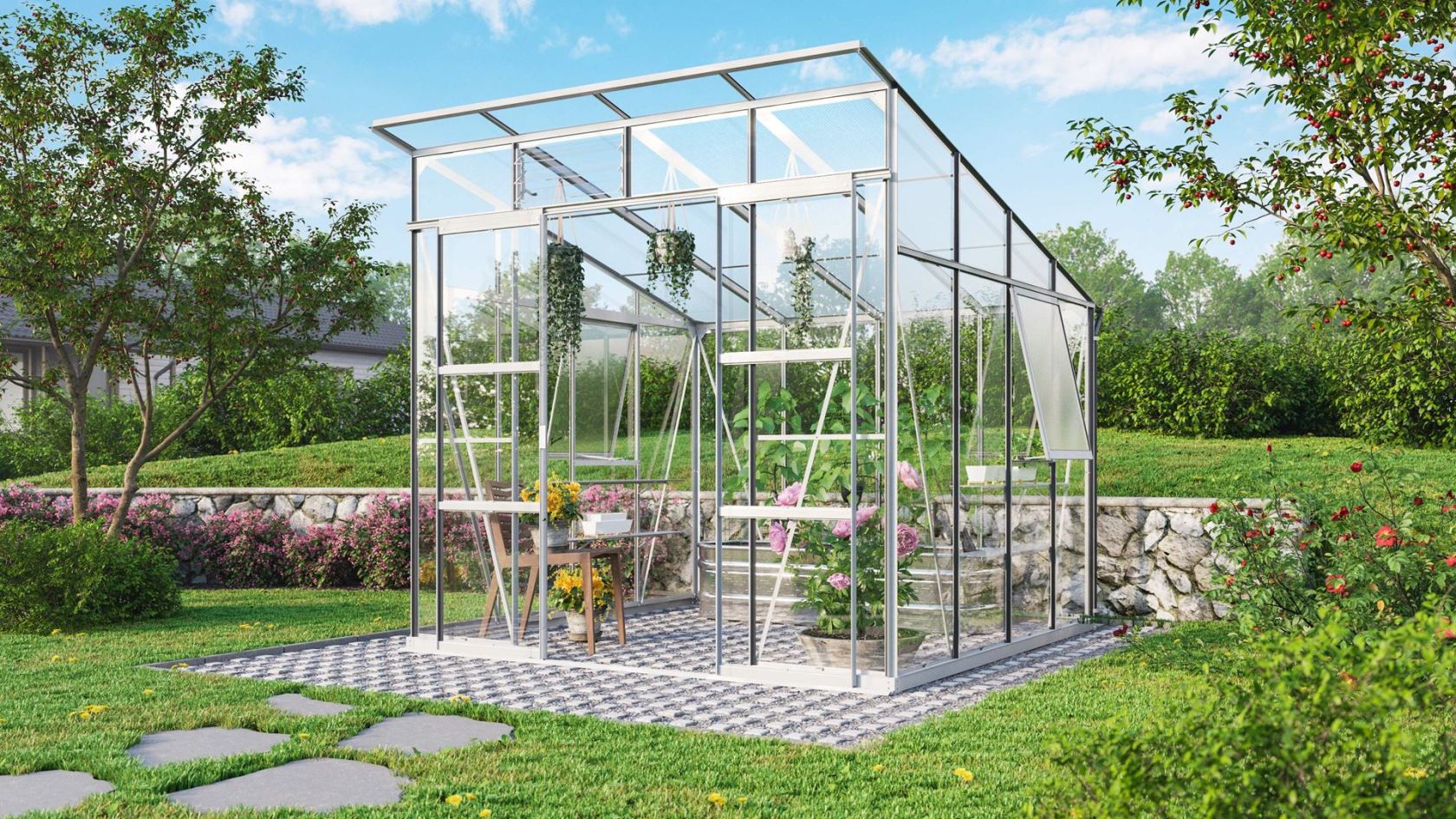 Vitavia Playa 7600 ESG/ - Parois en verre de sécurité - L254,4 x 254,4 x 246,4 cm