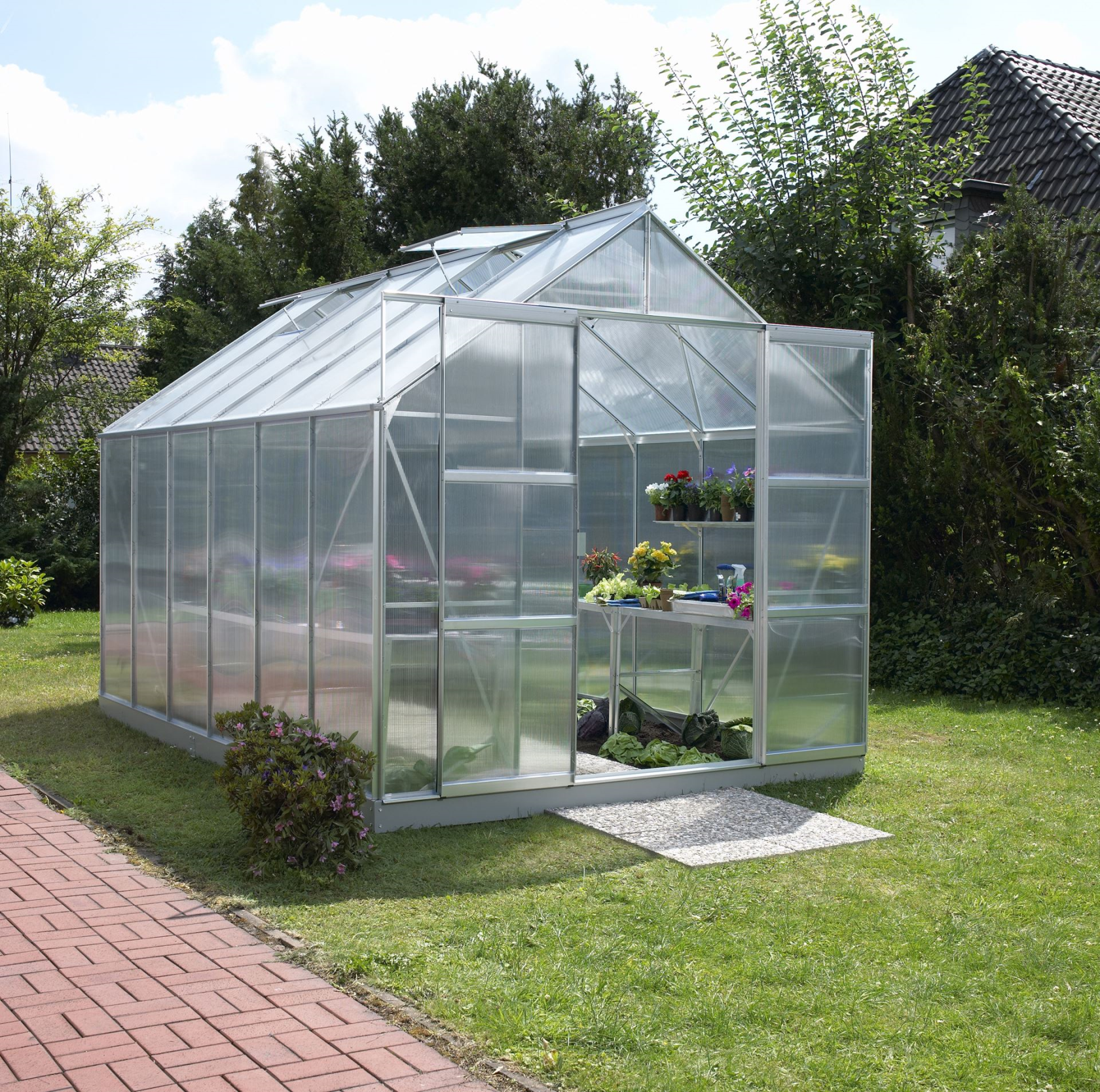 Vitavia Uranus serre - 9,9m² - met 4 mm polycarbonaat - Aluminium