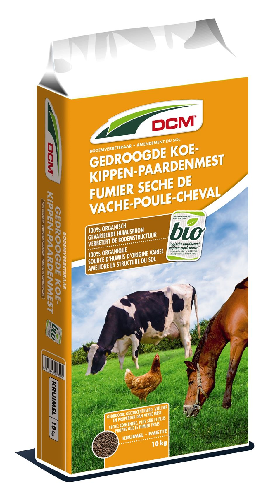 DCM dried cow, chicken & horse manure - 10 kg - organic