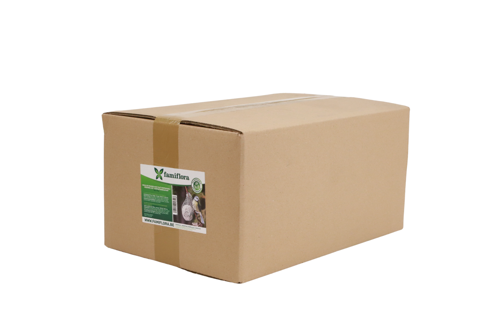 Famiflora boules de suif 100x90g - Filet BIO Dégradable - Nourriture pour oiseaux respectueuse de la nature