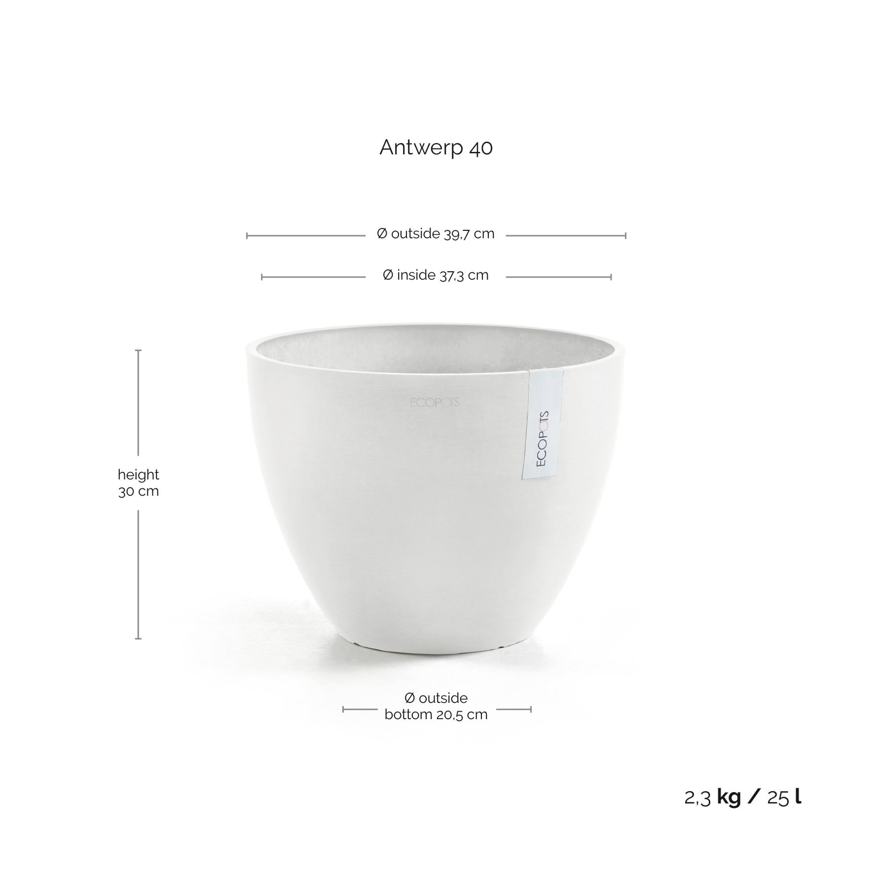 ecopots-Antwerp-Pure-White-40-cm-H30-cm