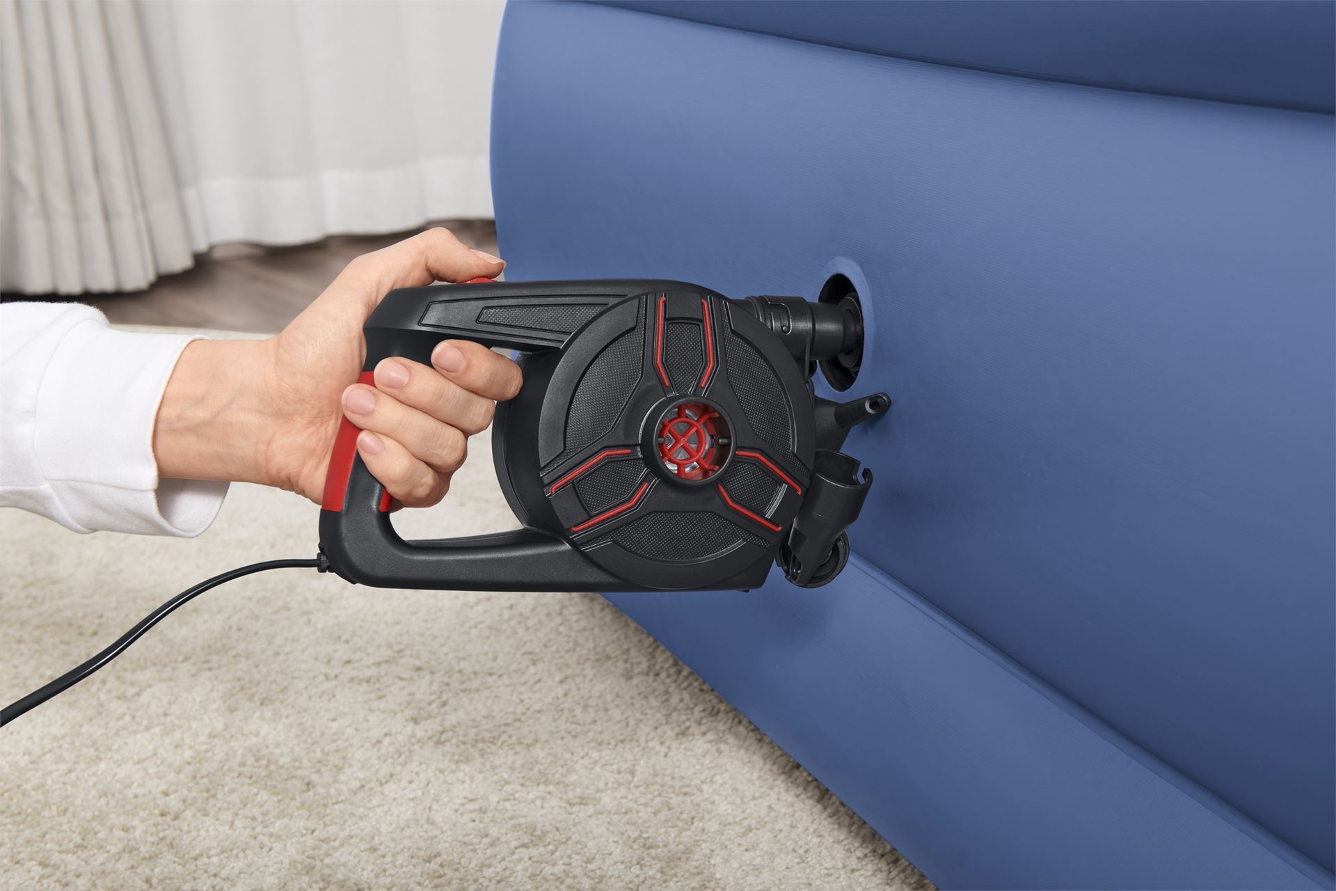 Pompe à air électrique Bestway 'POWERGRIP PRO' - Convient pour les matelas pneumatiques, les jouets gonflables, les bateaux, ... - 0,15 bar Bestway-POWERGRIP-PRO-AC-ELECTRIC-AIR-PUMP