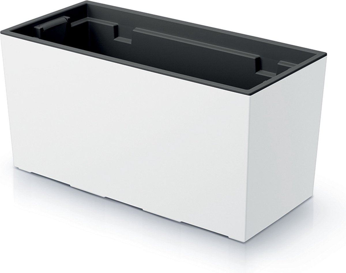 Prosperplast Urbi Case Bloempot - Wit - 39,5 x 18,5 cm - Inclusief binnenbak