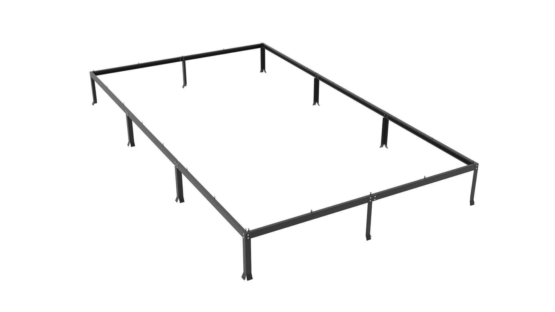 Fundering-11500-6cm-zwart-Fundering-serre-voor-de-Meridian-2-11500-ESG3mm-zwart-B254-4-x-L441-cm