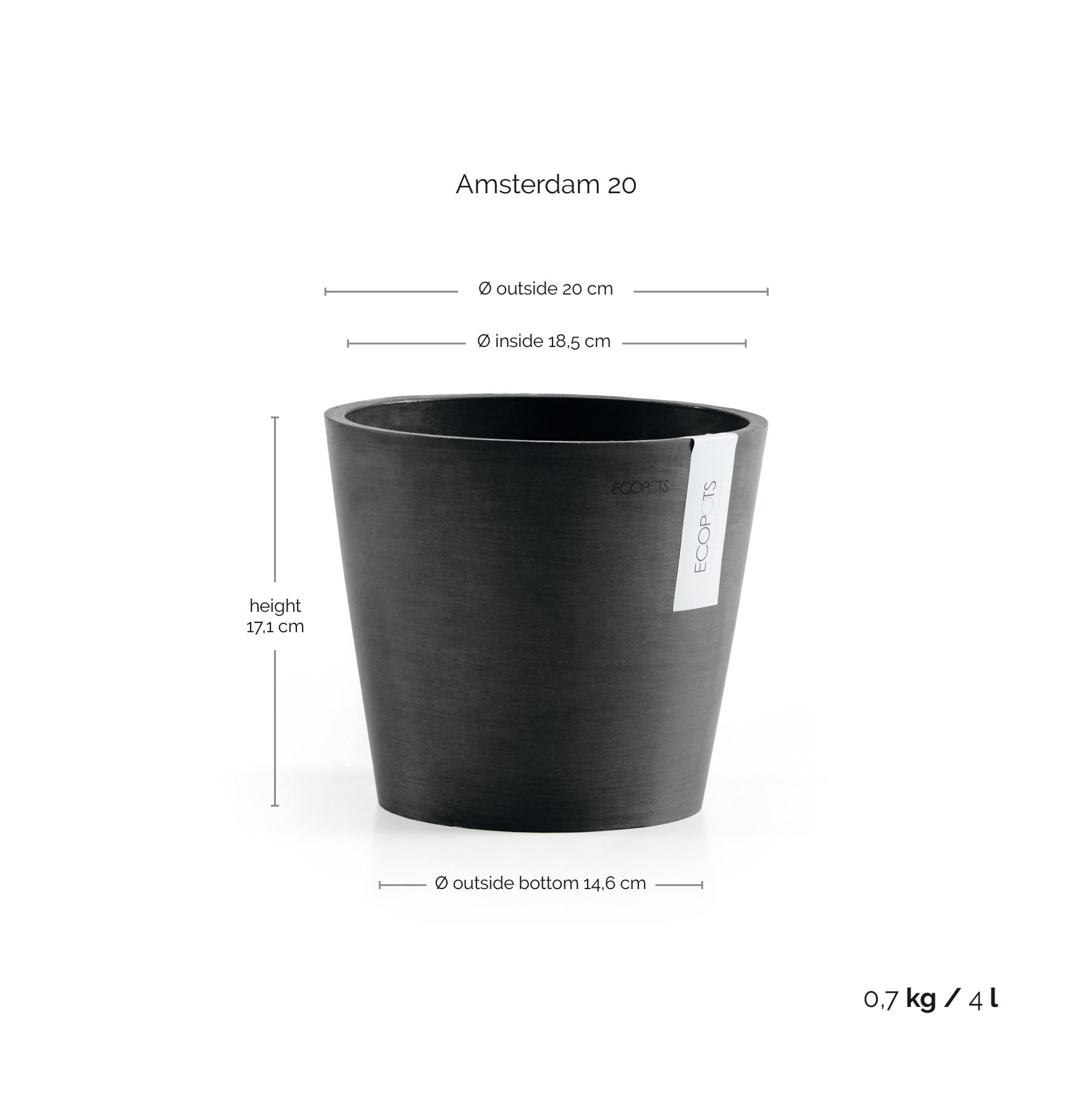 Ecopots-amsterdam-dark-grey-20-cm-H17-5-cm