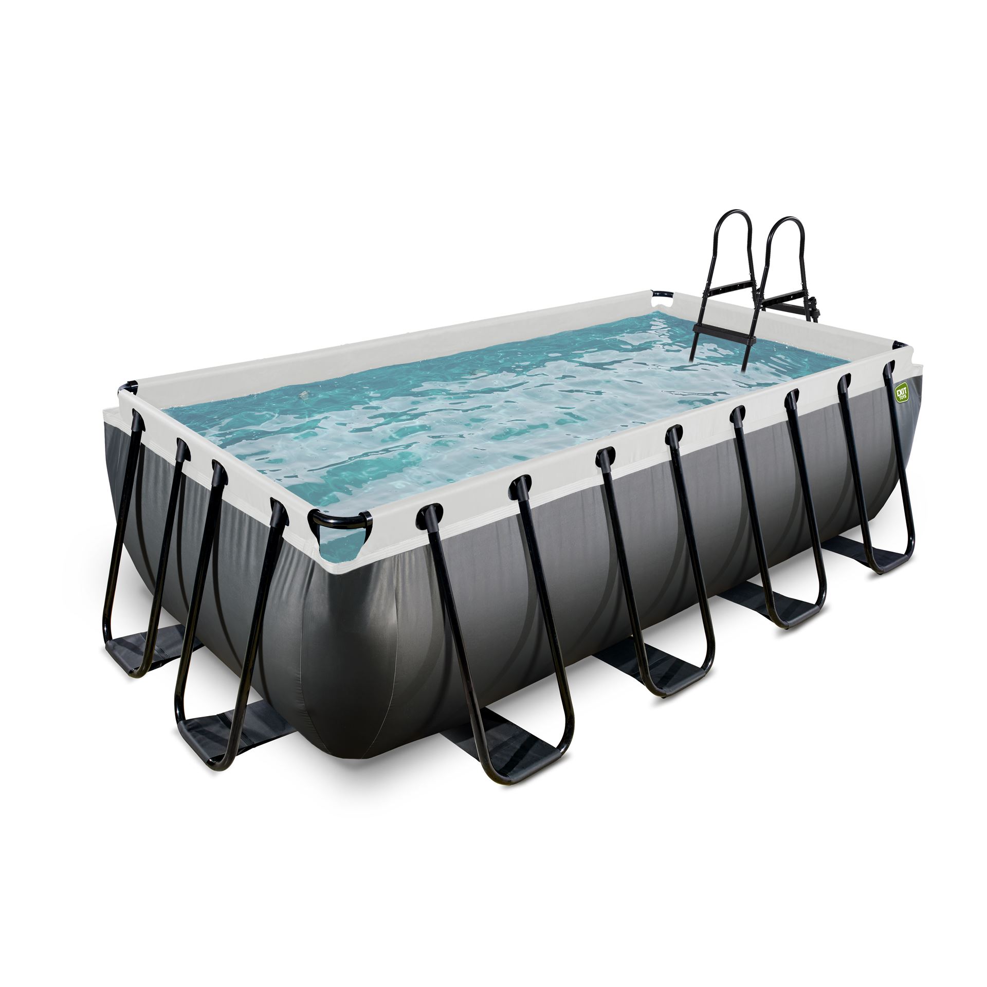 EXIT Black Leather opbouwzwembad - rechthoekig - L400 x B200 x H100 cm