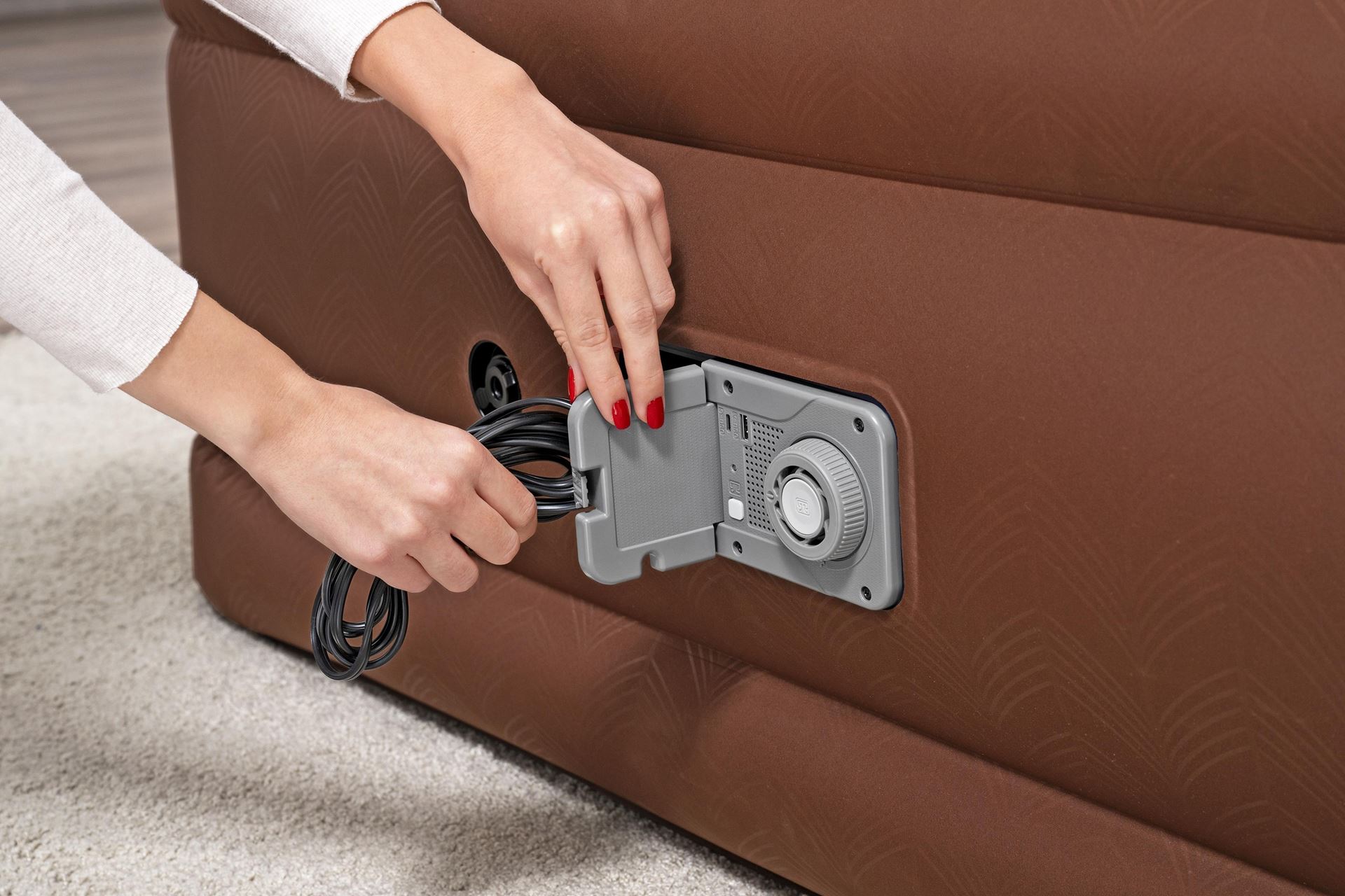 Bestway-2-03m-x-1-52m-x-51cm-AlwayzAire-Fortech-Air-Mattress-Queen-Built-in-Comfort-Choice-Dual-Pump