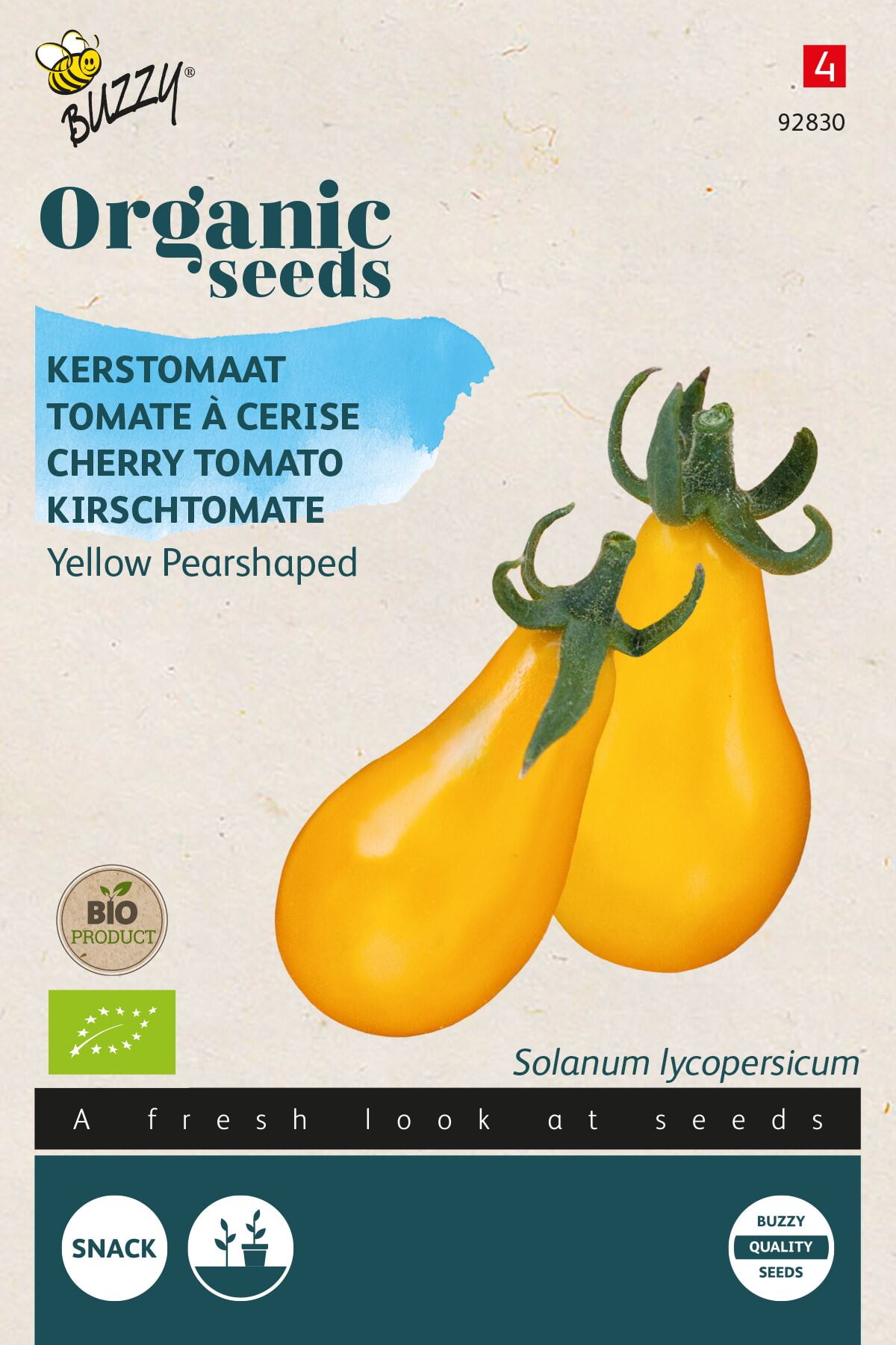 Buzzy® Bio Tomato seeds - Yellow Pearshaped