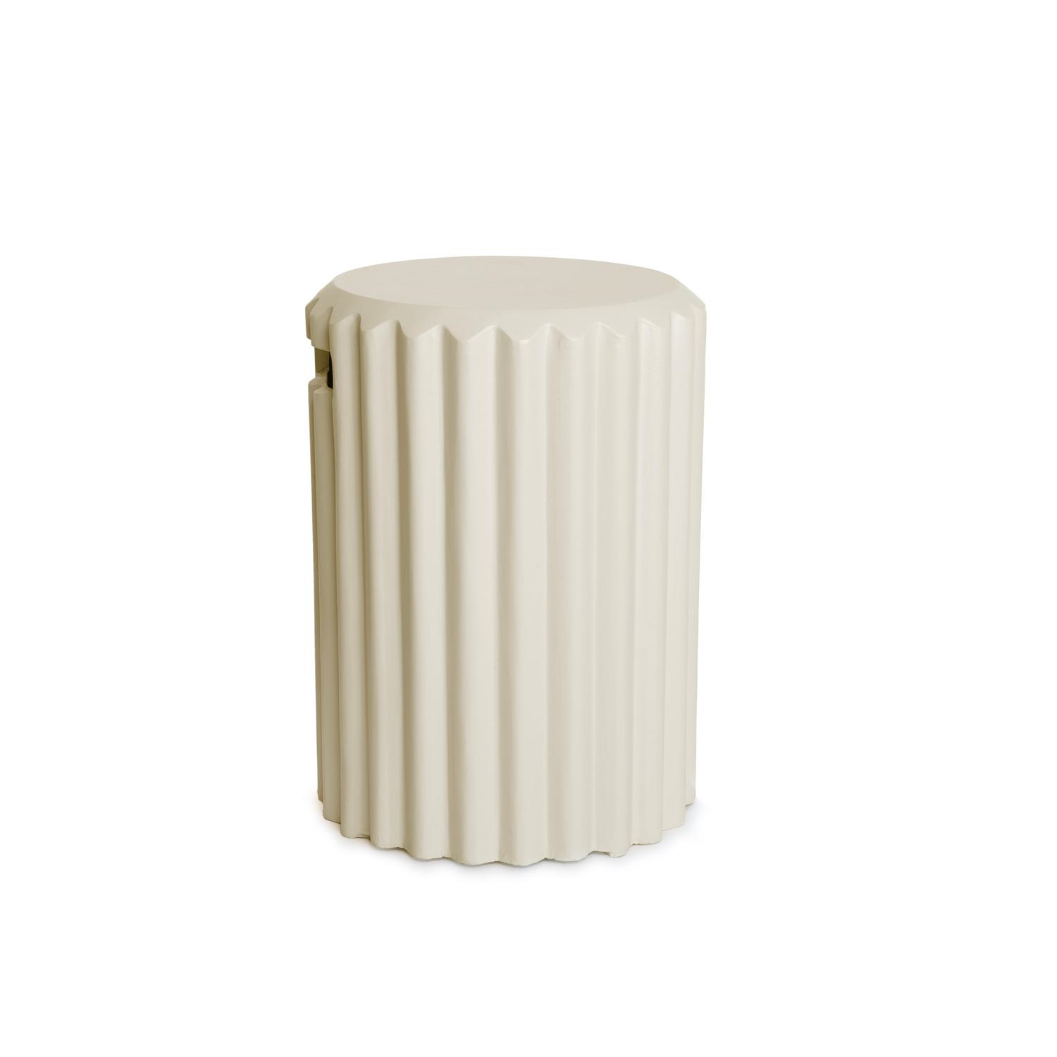 Happy Cocooning Enclosure Rib Side Table - Oyster Beige - Composite