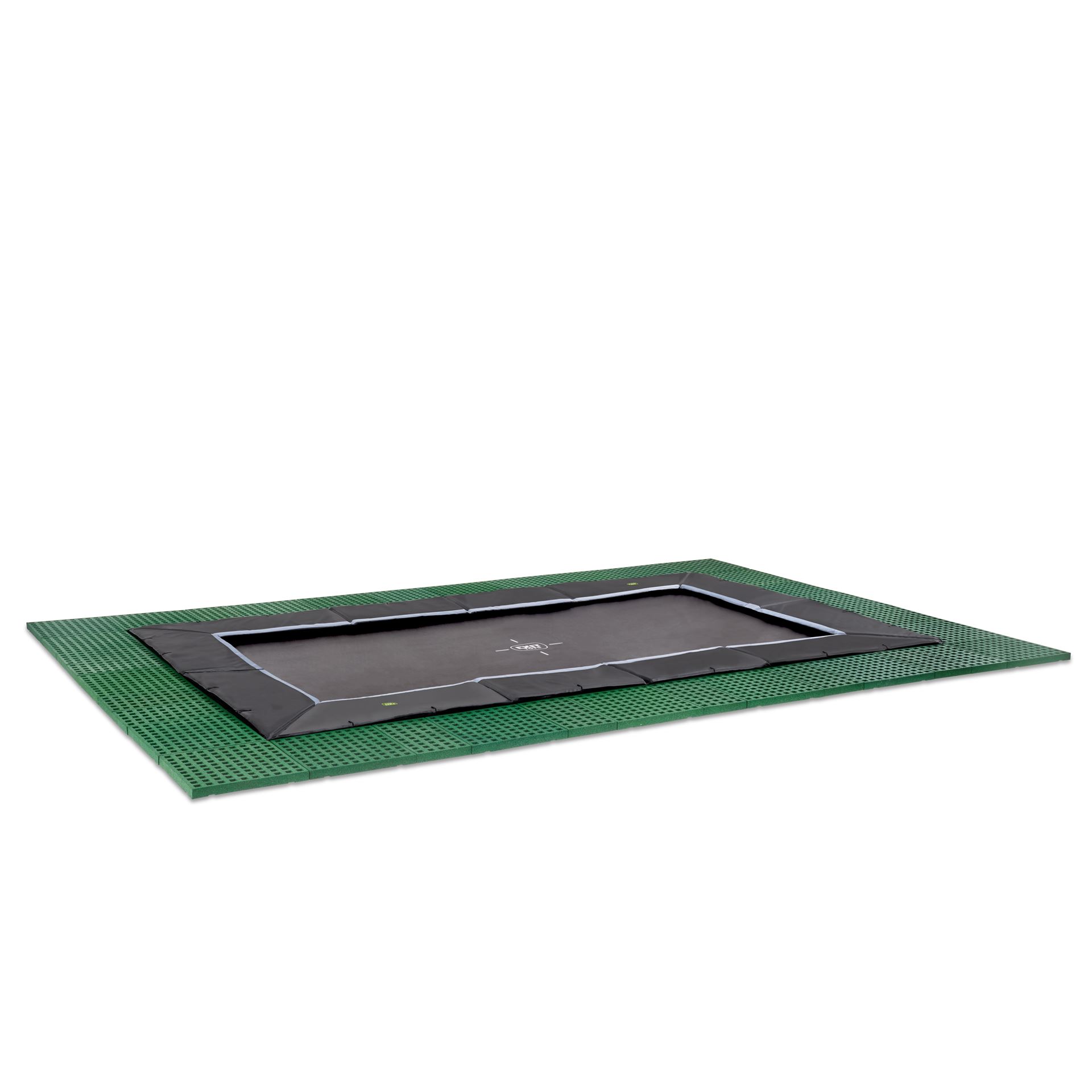 EXIT-Dynamic-groundlevel-trampoline-305x519cm-met-Freezone-veiligheidstegels-zwart